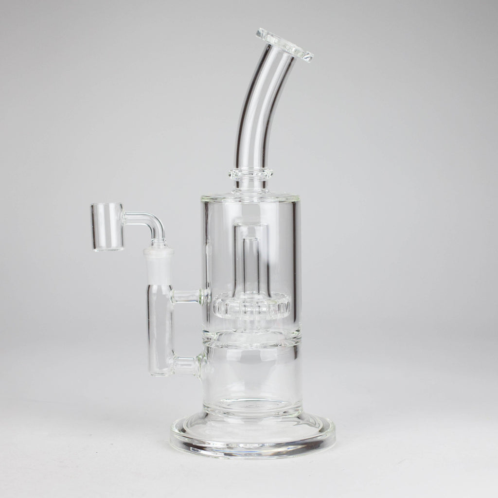 9" 2-in-1 Color accented Glass Dag Rig with Percolator