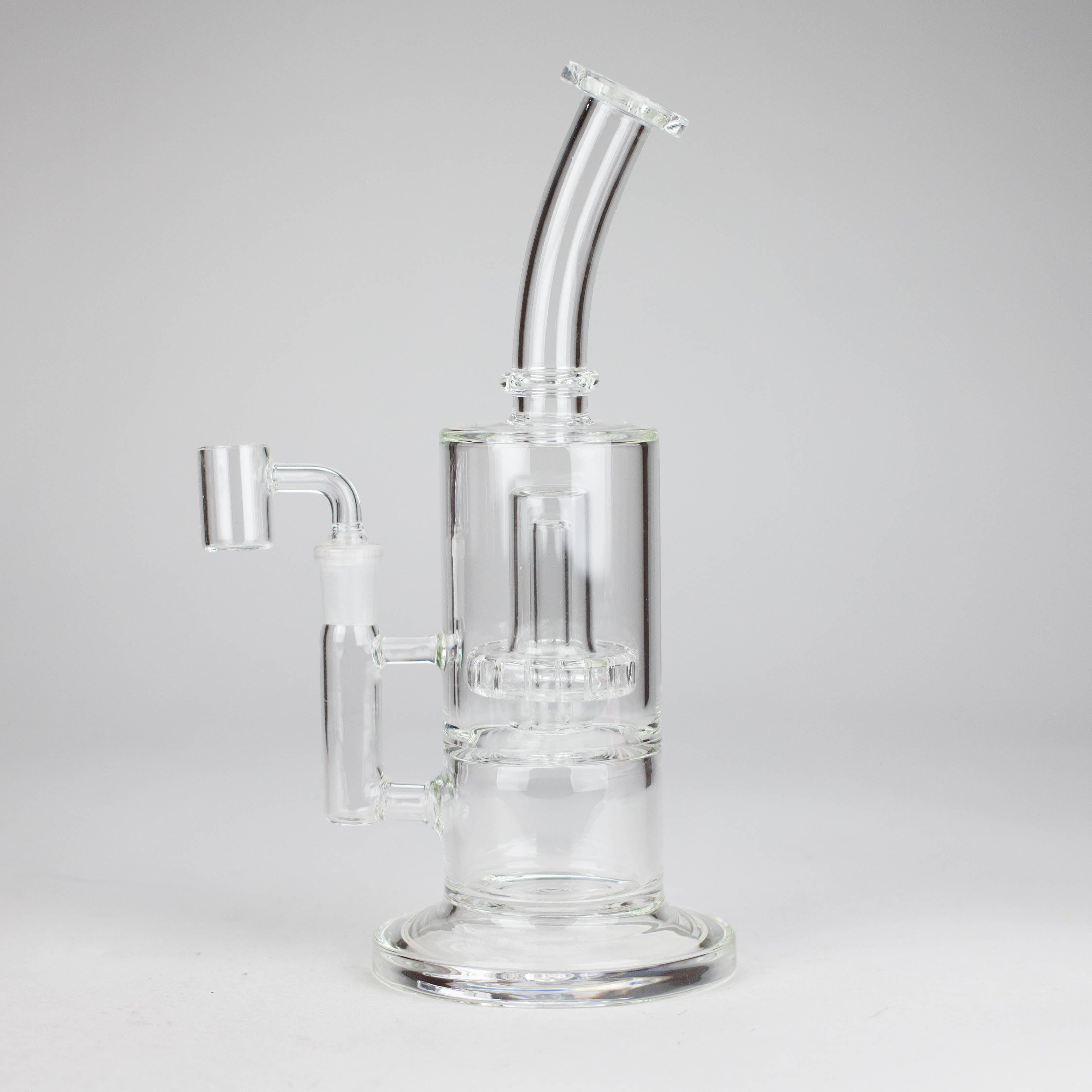 9" 2-in-1 Color accented Glass Dag Rig with Percolator