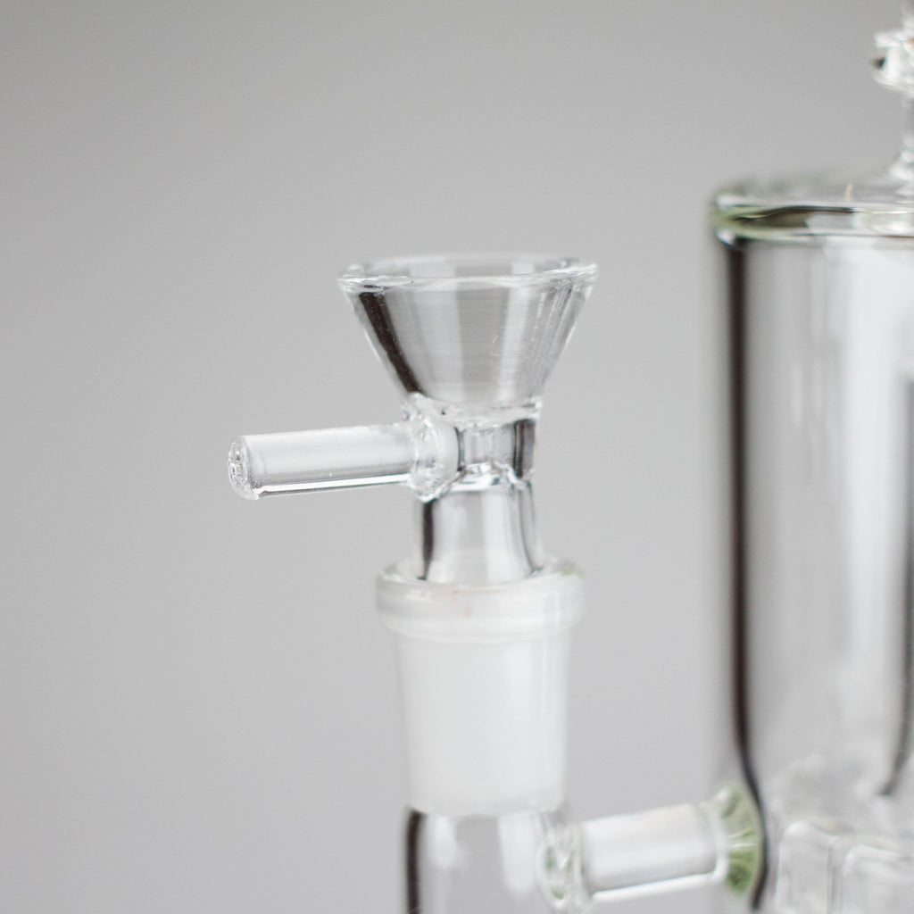 9" 2-in-1 Color accented Glass Dag Rig with Percolator