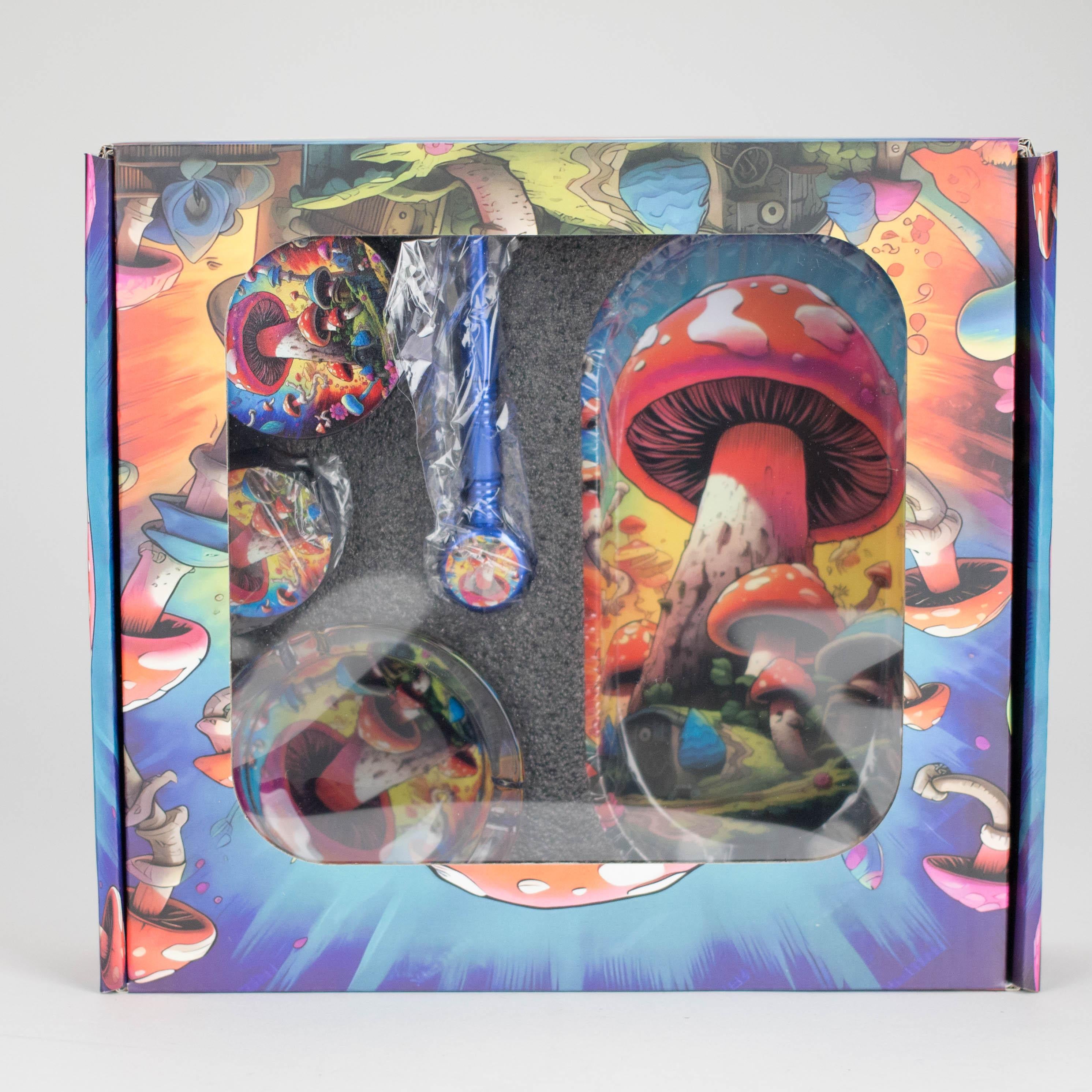 5-in-1 Metal Pipe Smoke Set – Mushroom Design