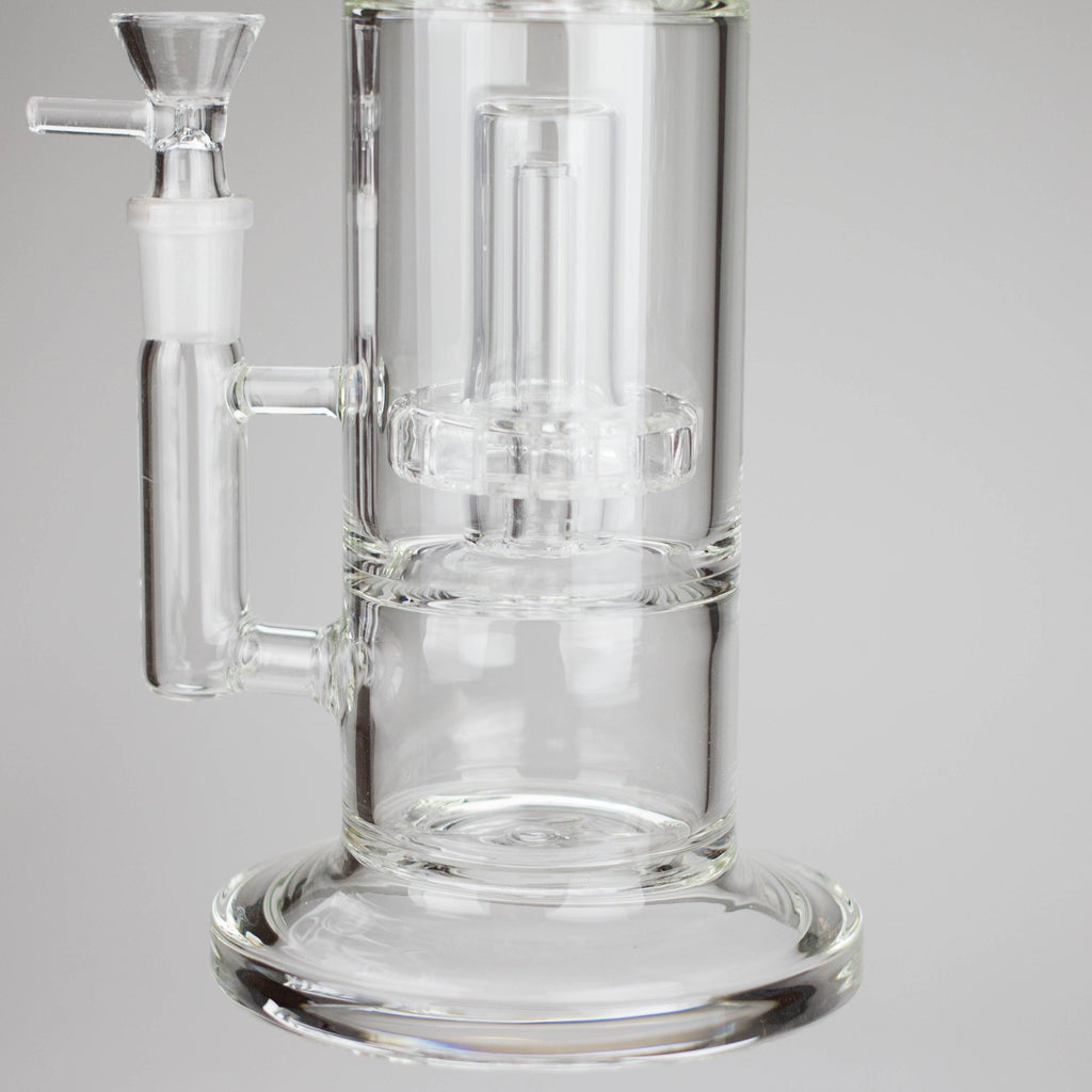 9" 2-in-1 Color accented Glass Dag Rig with Percolator