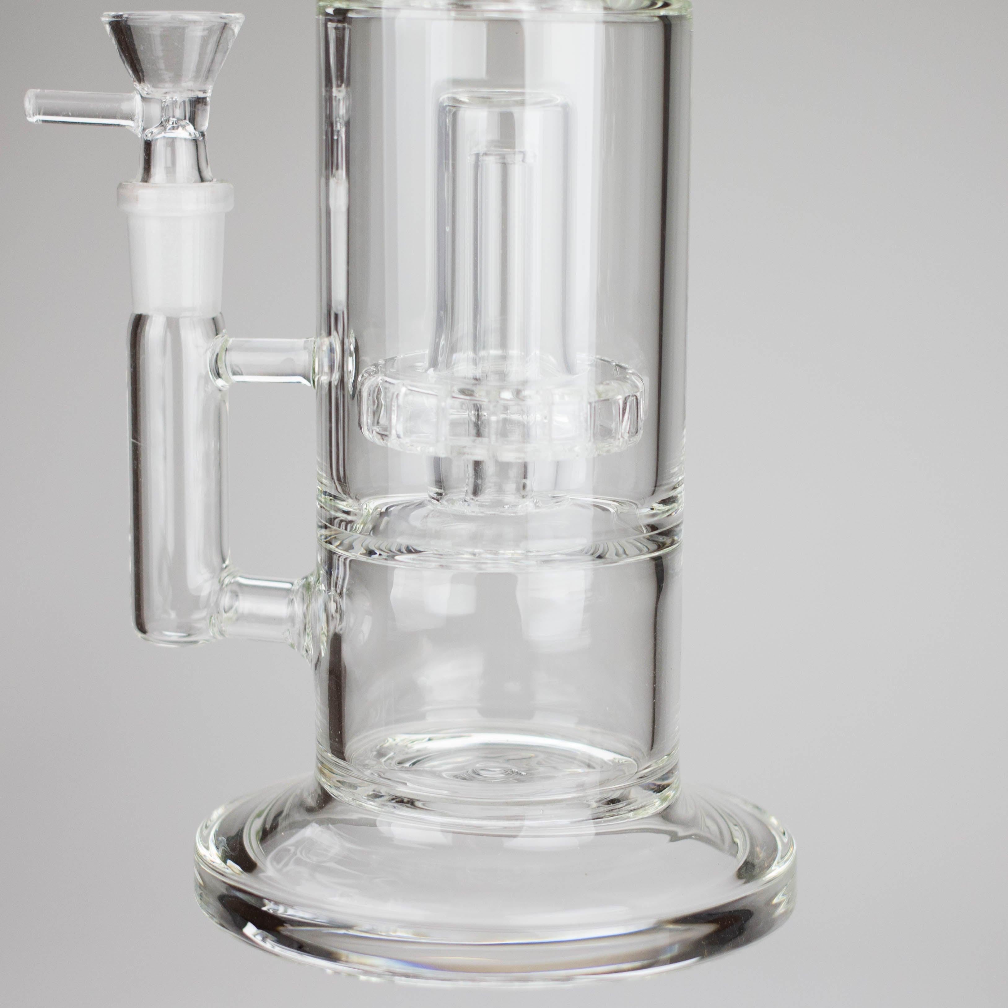 9" 2-in-1 Color accented Glass Dag Rig with Percolator