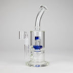 9" 2-in-1 Color accented Glass Dag Rig with Percolator