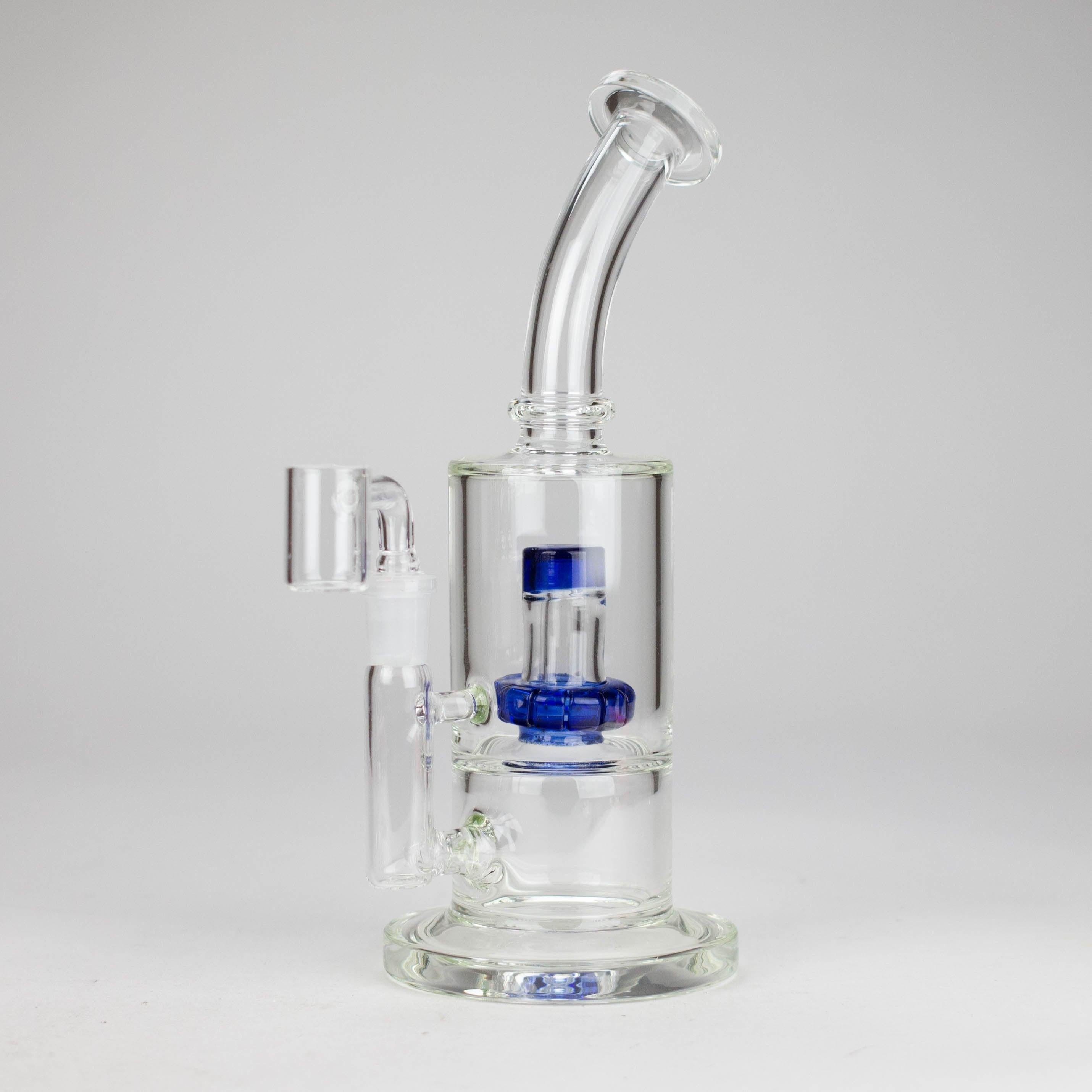 9" 2-in-1 Color accented Glass Dag Rig with Percolator