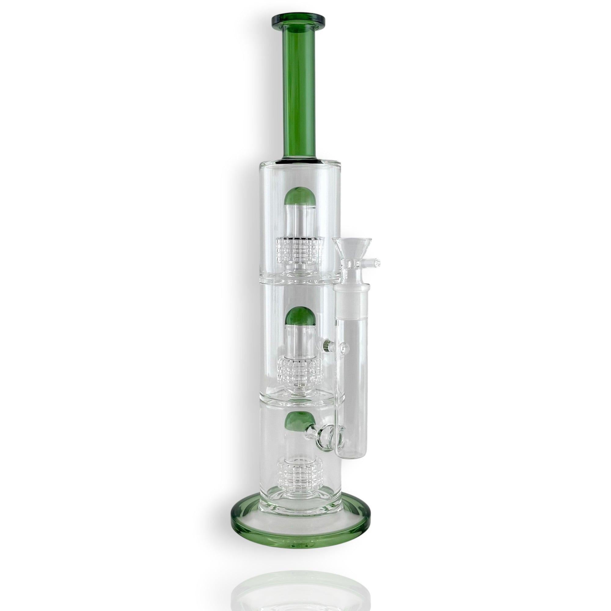 17" Triple Dome Percolator Water Pipe with 14mm Handle Bowl Piece Main image
