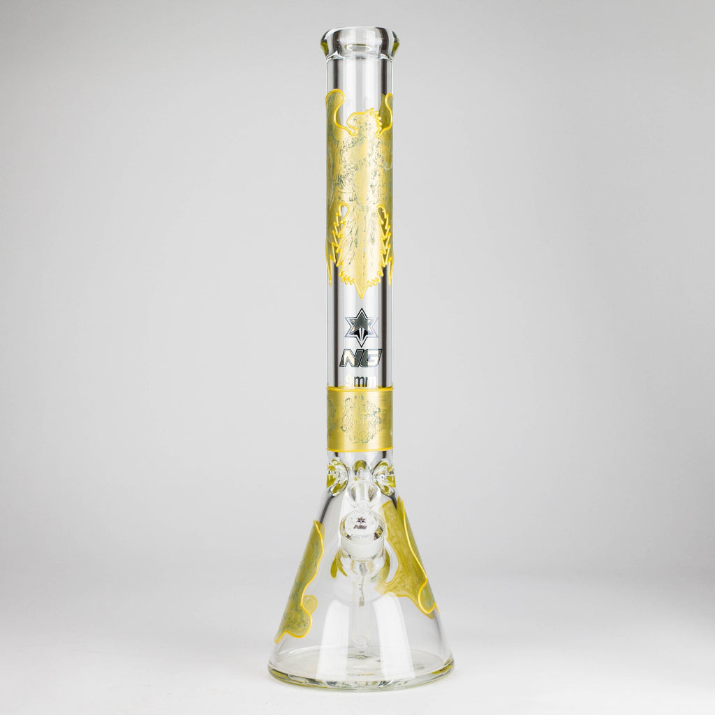 NG | 18" 9mm Metallic Eagle and Skull Beaker [L745]