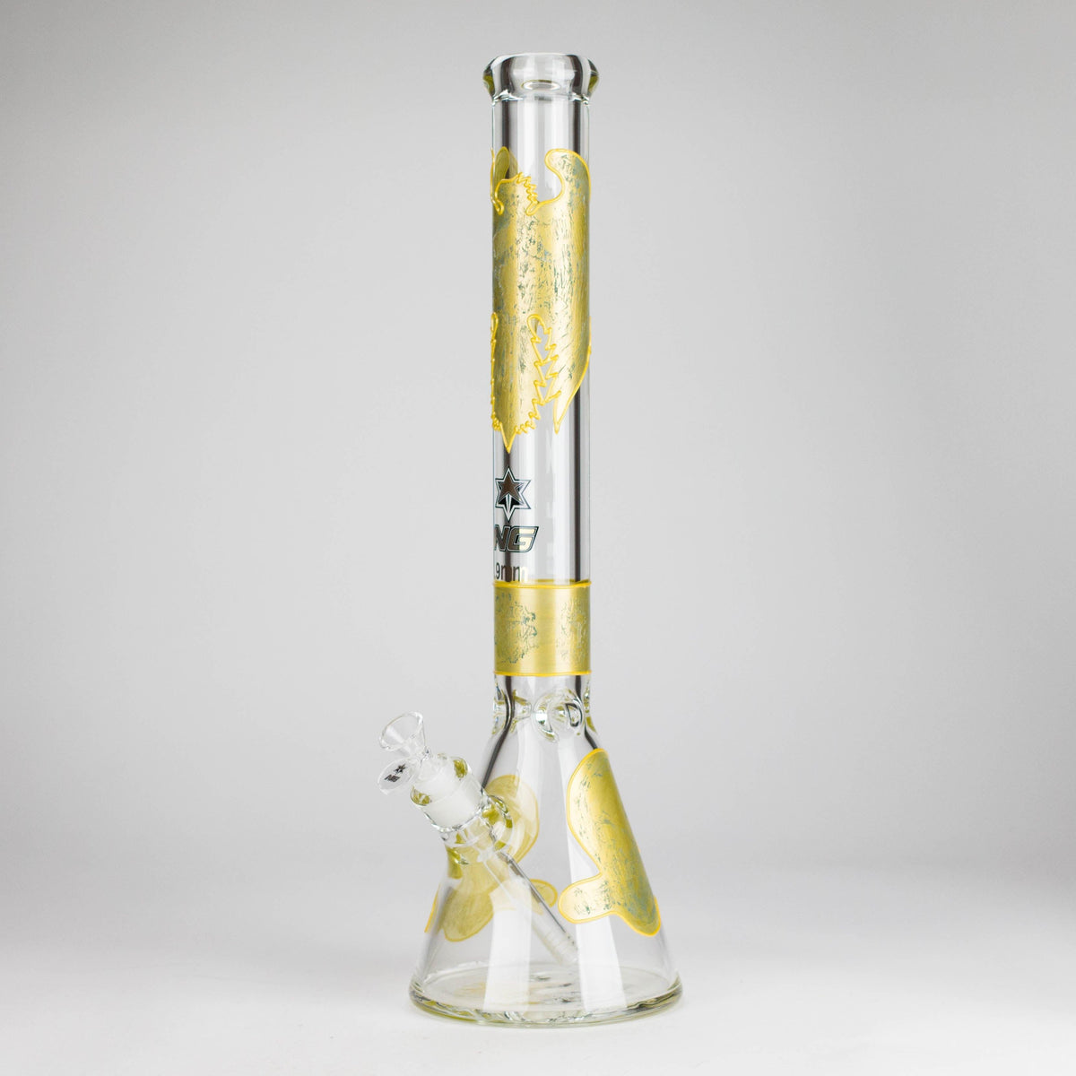 NG | 18" 9mm Metallic Eagle and Skull Beaker [L745]