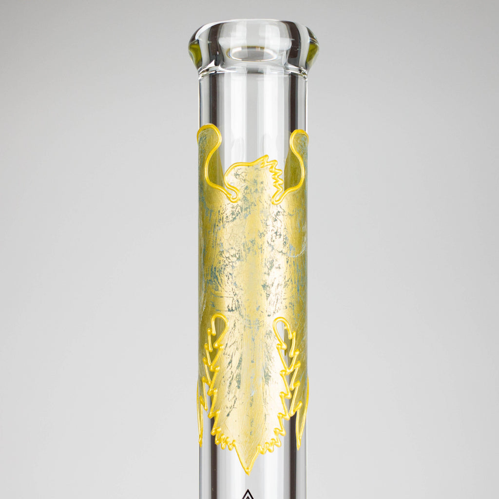 NG | 18" 9mm Metallic Eagle and Skull Beaker [L745]