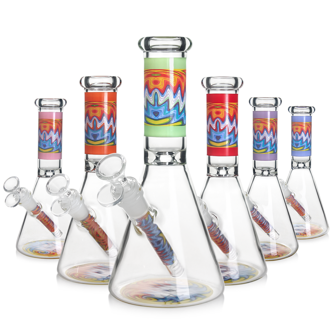 10" 5mm Beaker Bong with Patterned Downstem Main image