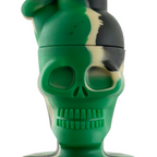 8" Skull Design Silicone Water Pipe – Assorted Colours