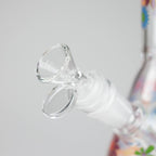 10″ Flower Design Glass Beaker Bong