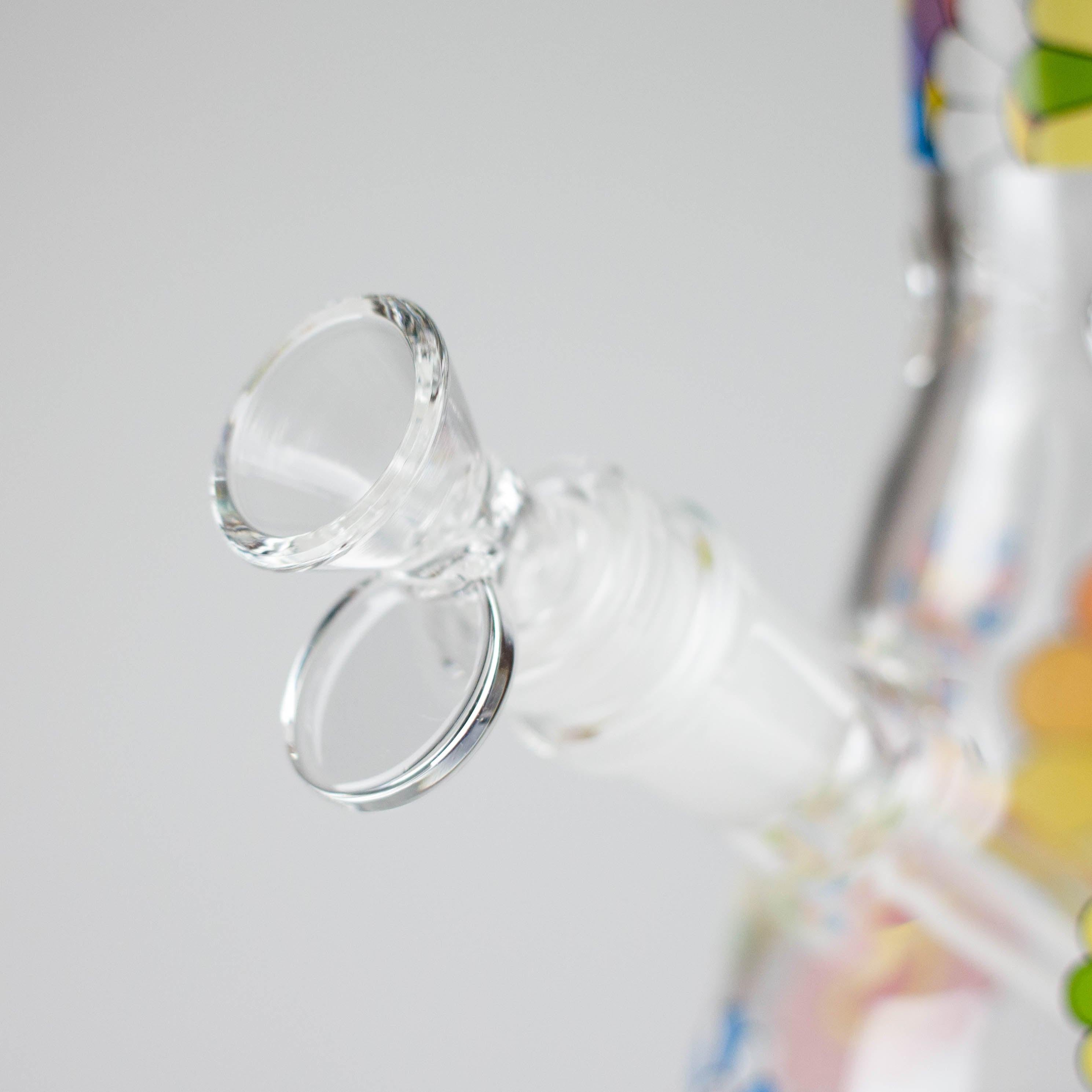 10″ Smile Flower Design Glass Beaker Bong