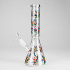 10" Leaves Design Glass Beaker Bong