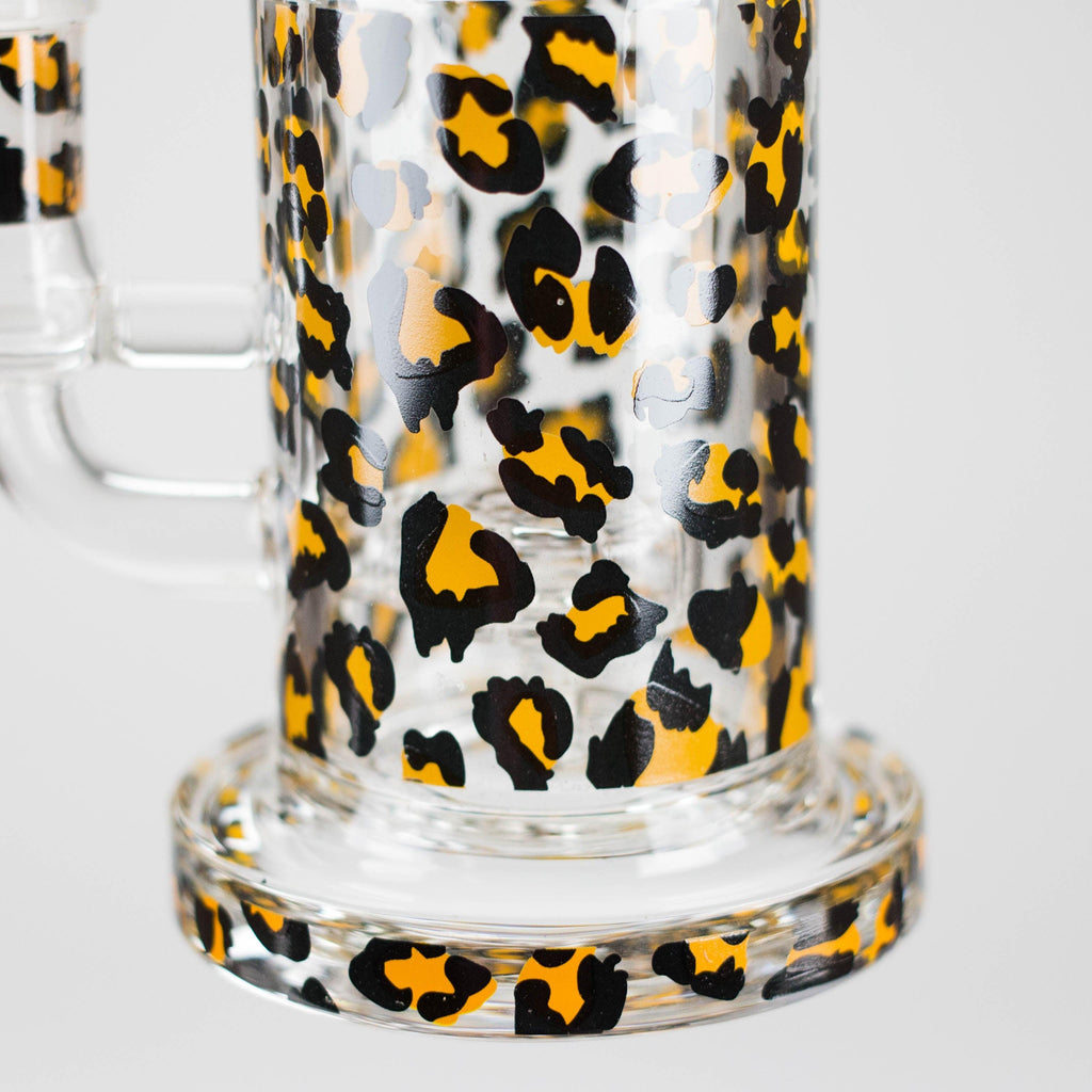 7″ 2-in-1 Leopard Print Rig with Perc – Banger & Bowl Included