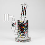 7″ 2-in-1 Leopard Print Rig with Perc – Banger & Bowl Included
