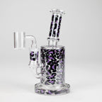 7″ 2-in-1 Leopard Print Rig with Perc – Banger & Bowl Included