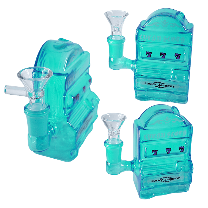 4″ Lucky Jackpot Mini Water Pipe with 14mm Glass Bowl – Blue [SMKZ175] Main image