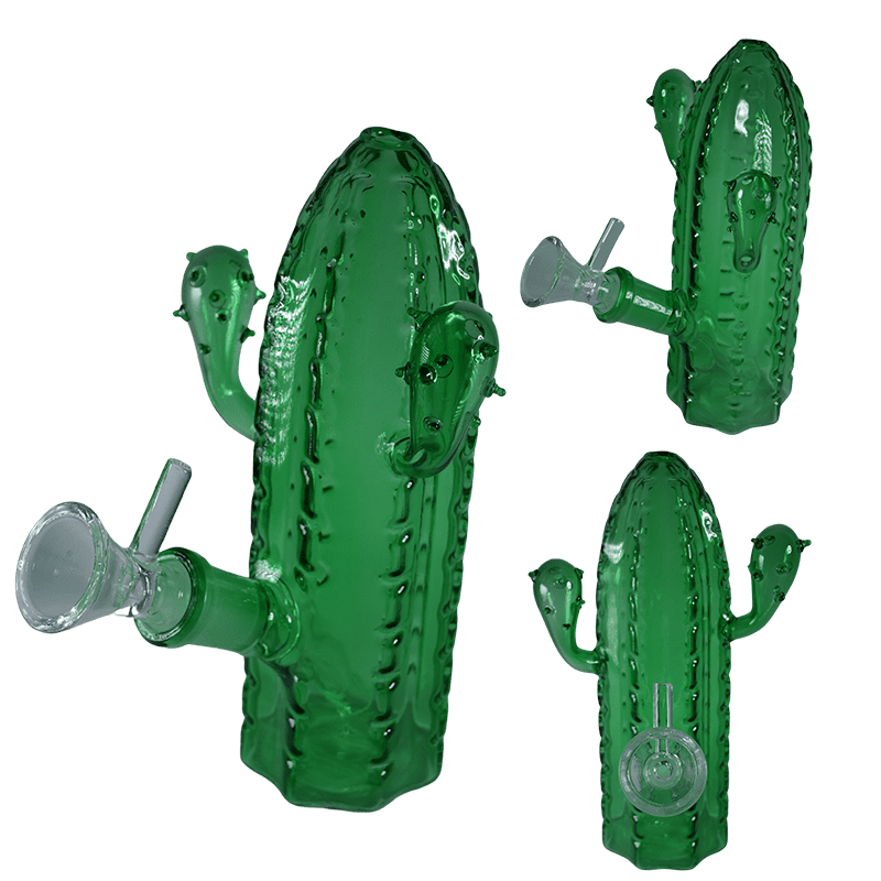6″ Summer Vibes Cactus Glass Water Pipe – Green [SMKZ176] Main image