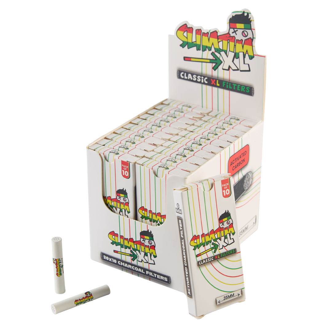 Slimjim - Classic XL Carbon Filters (6mm) (Box of 20) Main image