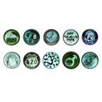 Red Eye Glass® | 3.75" Spoon Hand Pipe W/Ash Catcher Mouthpiece & Dichroic Image Marble (Assorted)