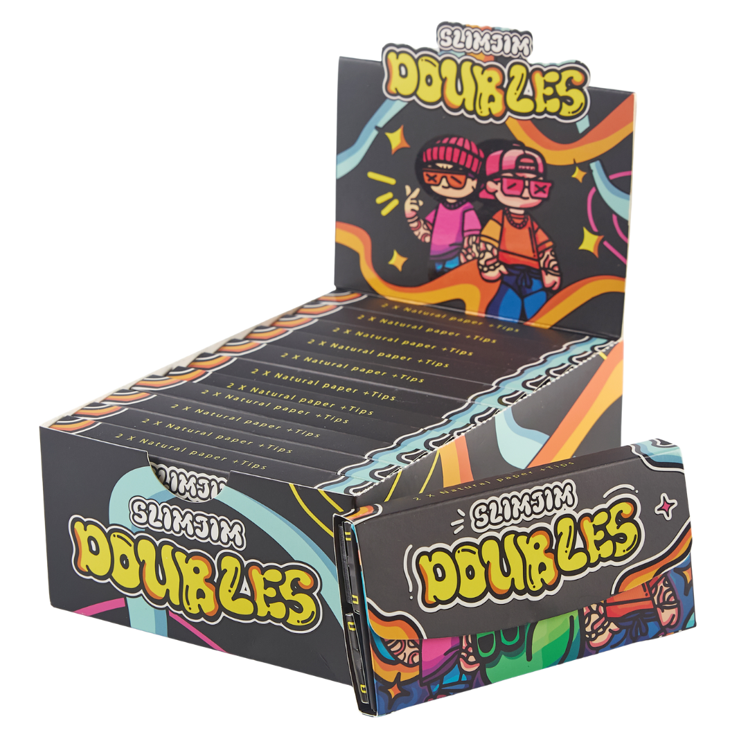 Slimjim – Doubles (King Size Papers + Tips x 2) (Box of 12) Main image