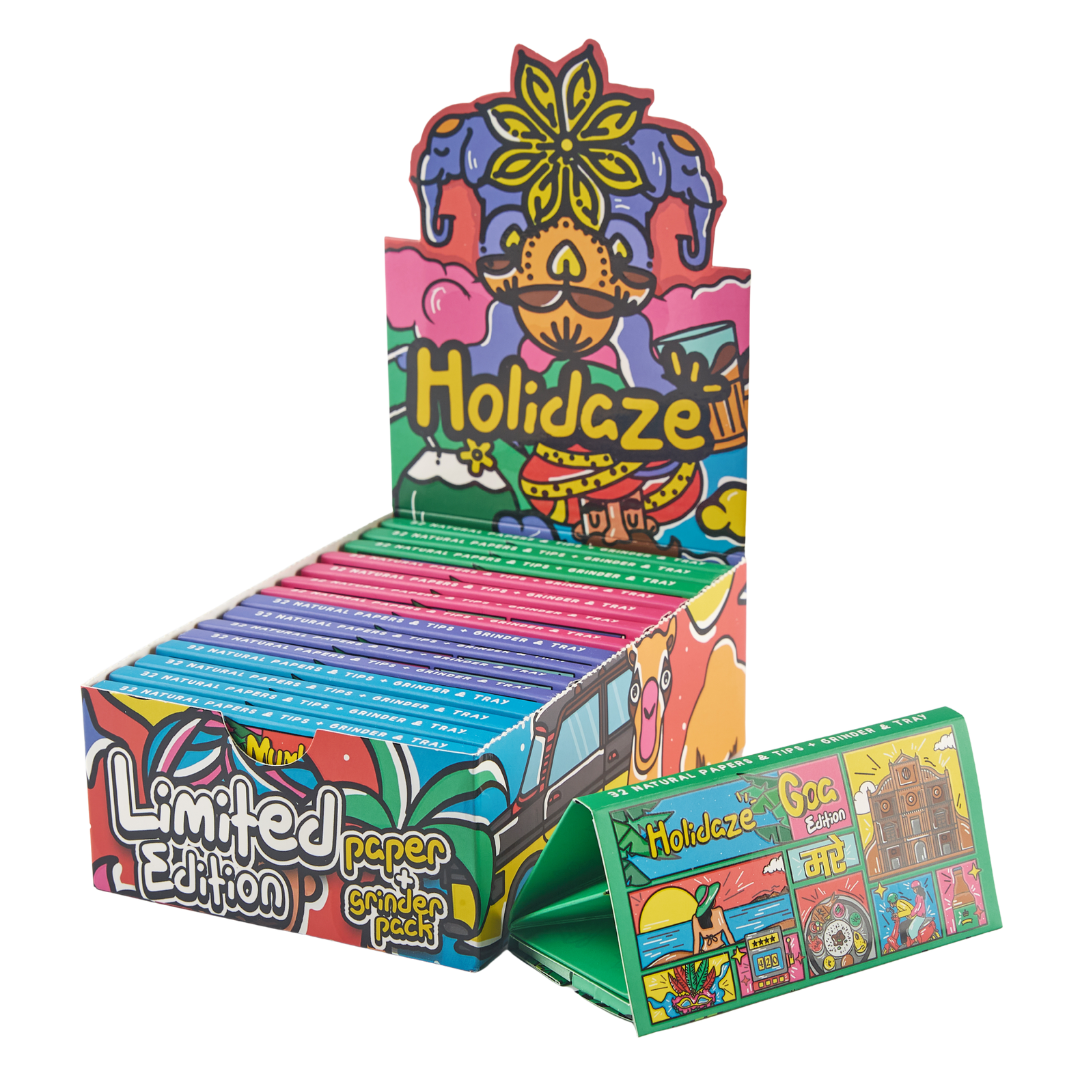 Holidaze (Ind Edition) - King Size Papers + Tips + Grinder + Tray (Box of 16) Main image