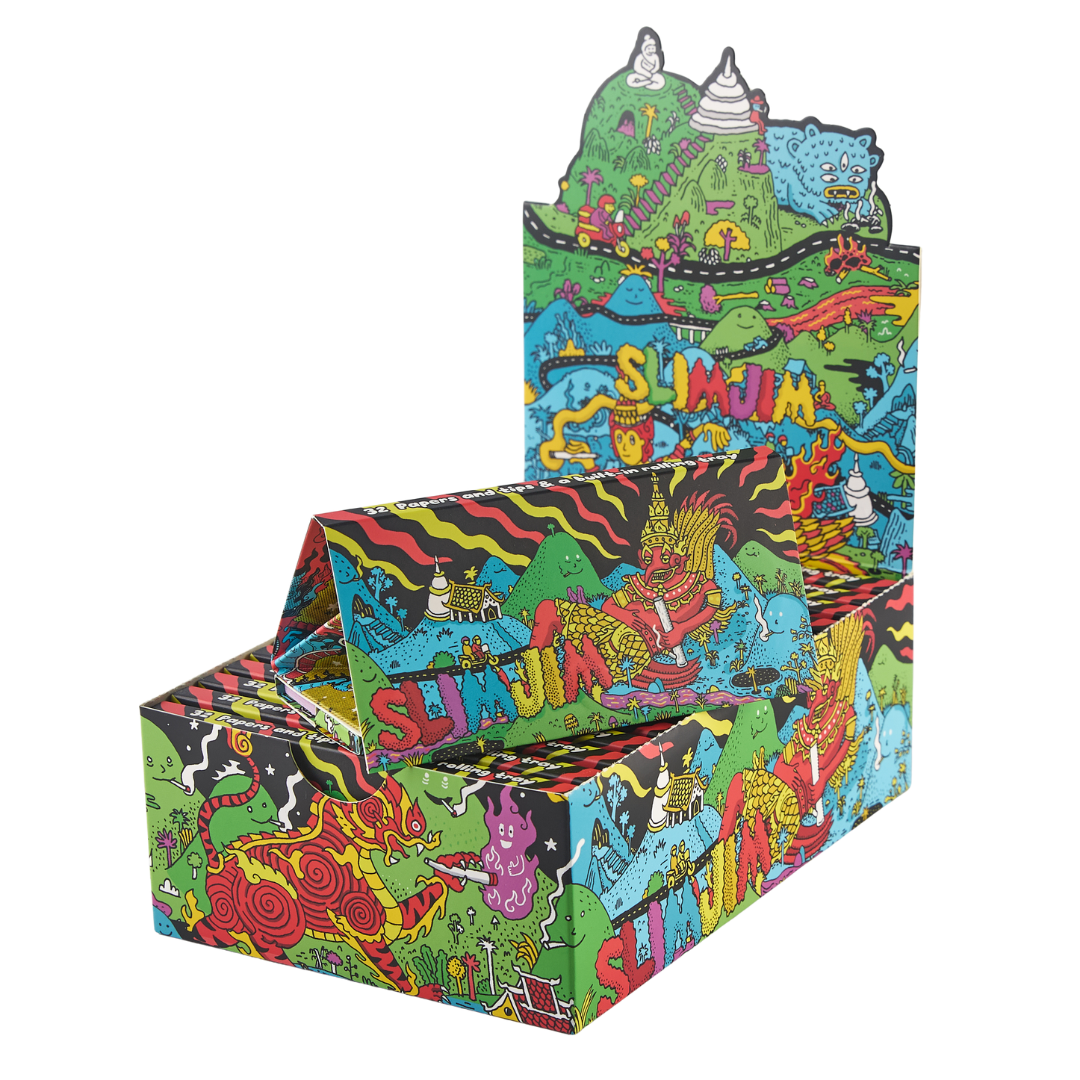 Slimjim x Jacob - King Size Papers + Grinder + Tray (Box of 16)