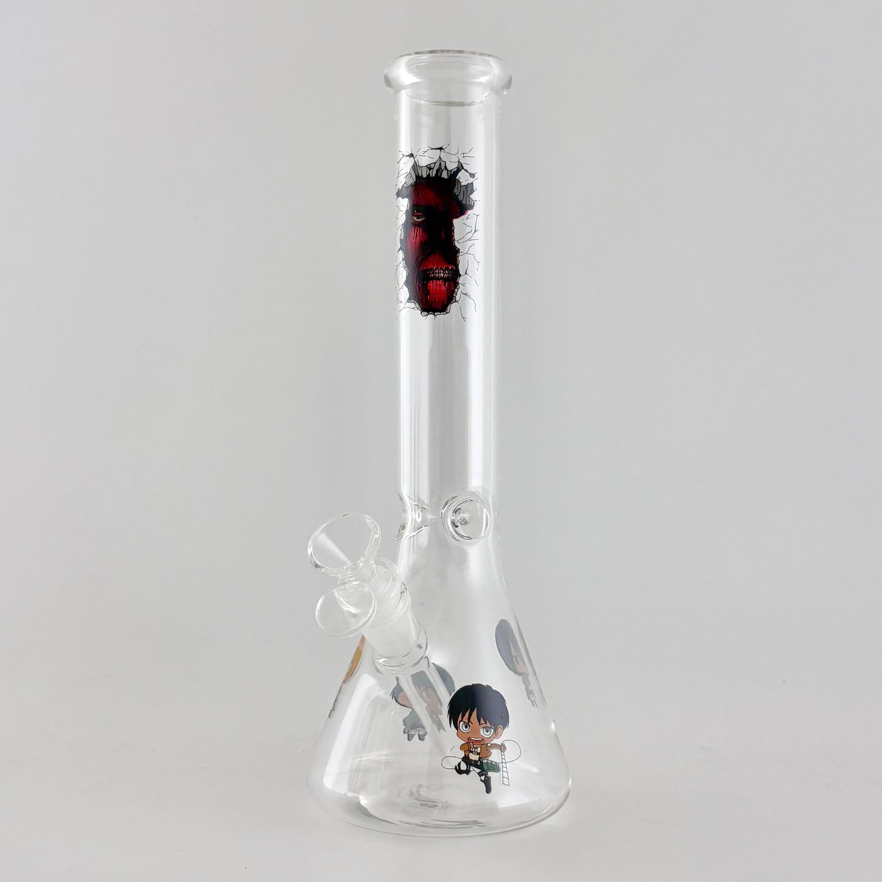 12" Anime-Themed Beaker Bongs – 4mm Thick Glass