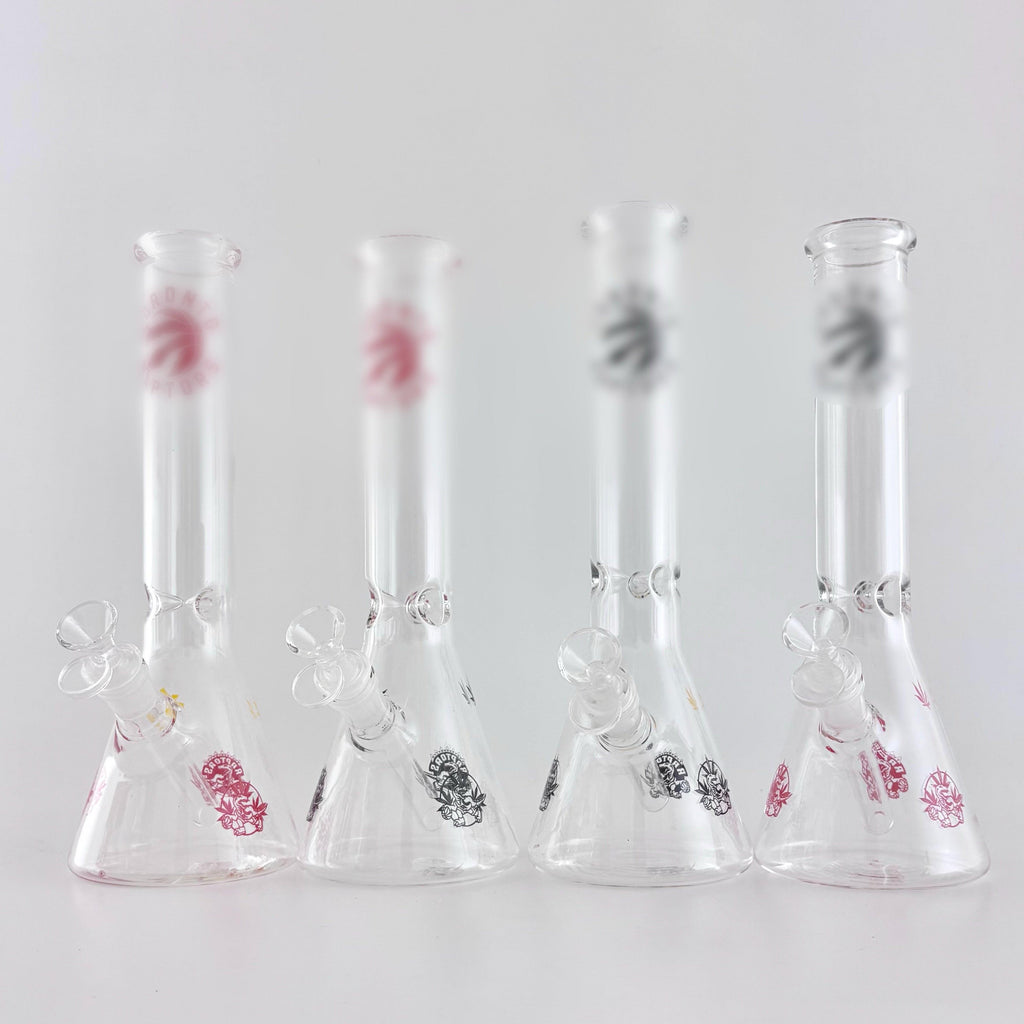 12" Toronto-Themed Beaker Bongs – 4mm Thick Glass