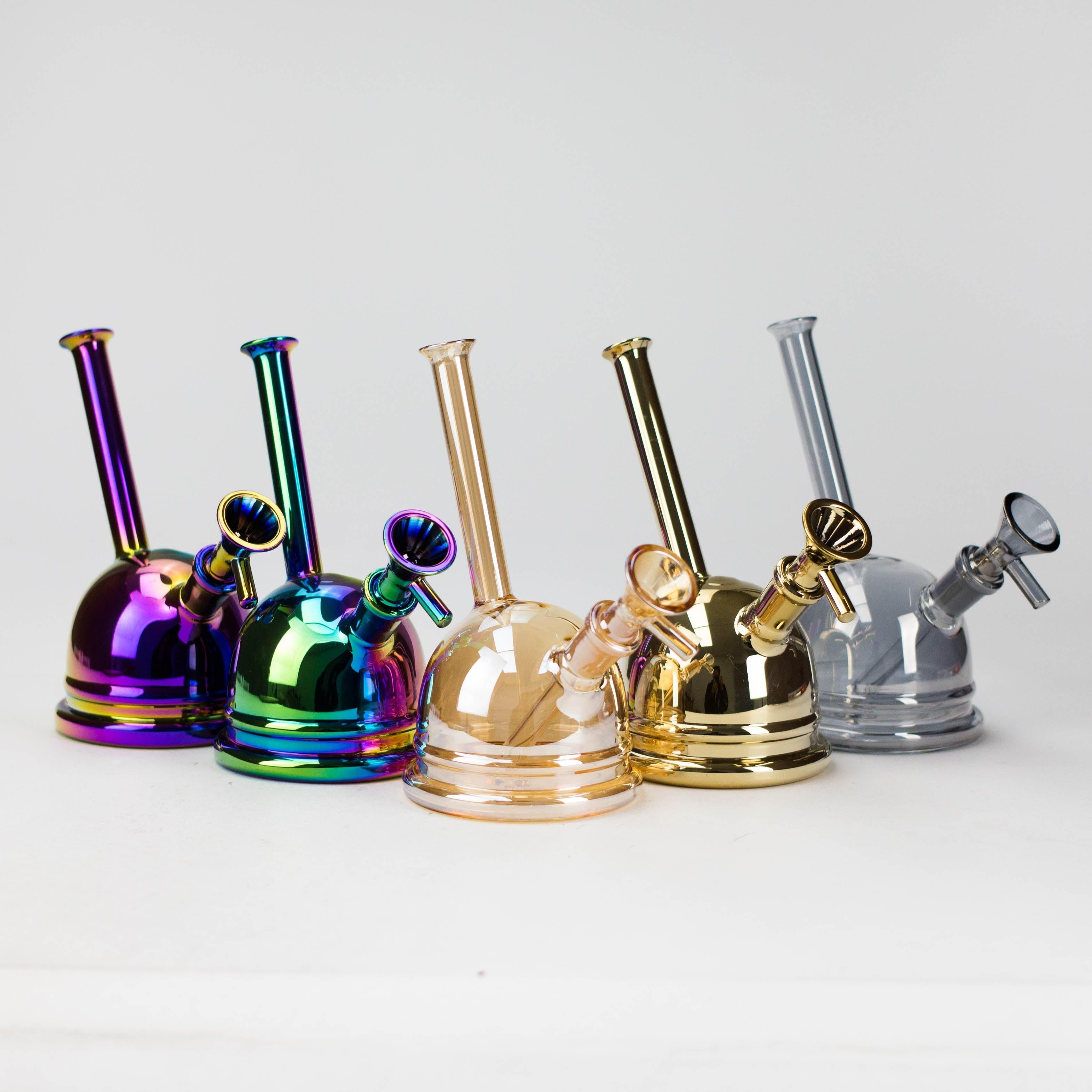 7" Solid Color Electroplate Glass Bubbler Main image