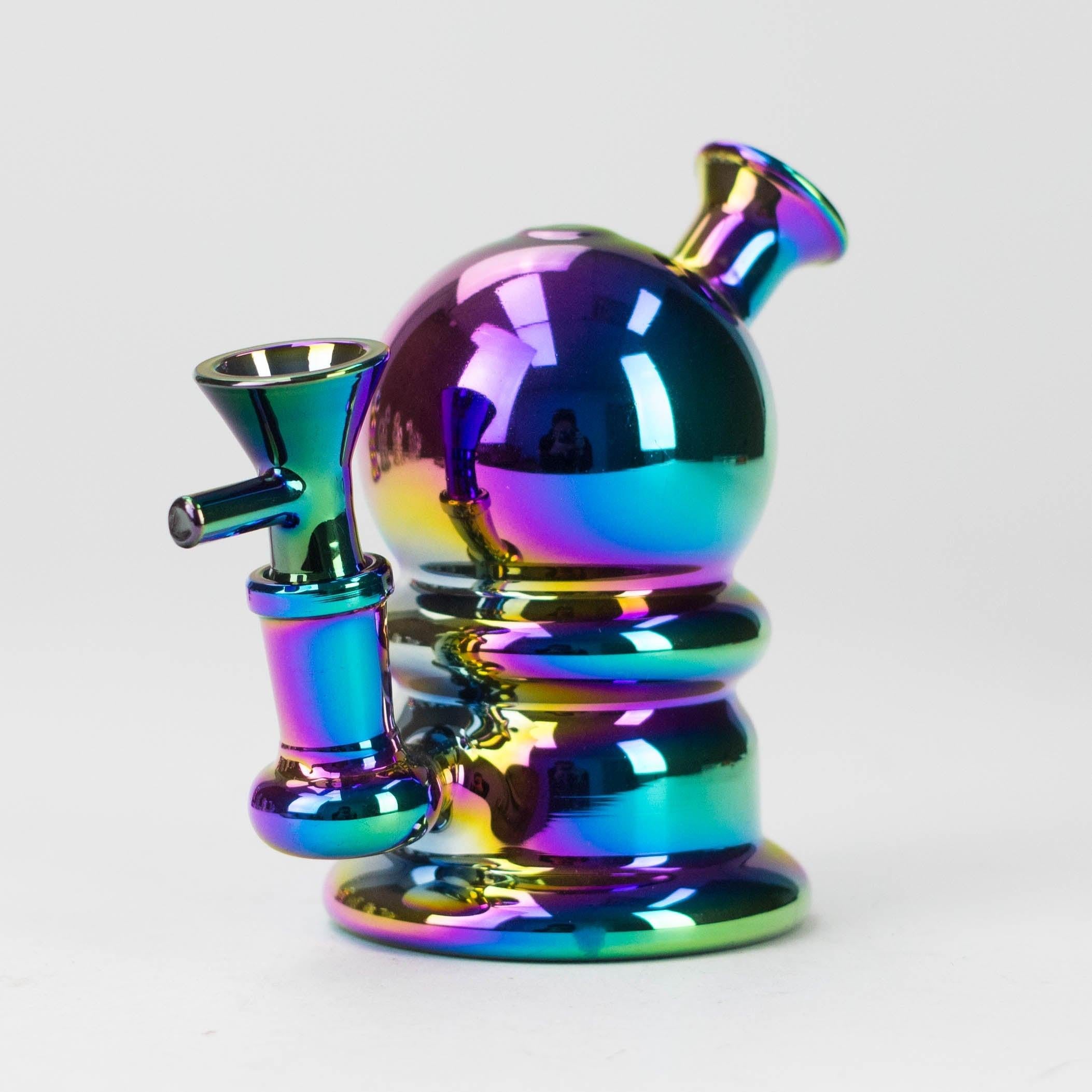 5" Solid Color Electroplate Glass Bong