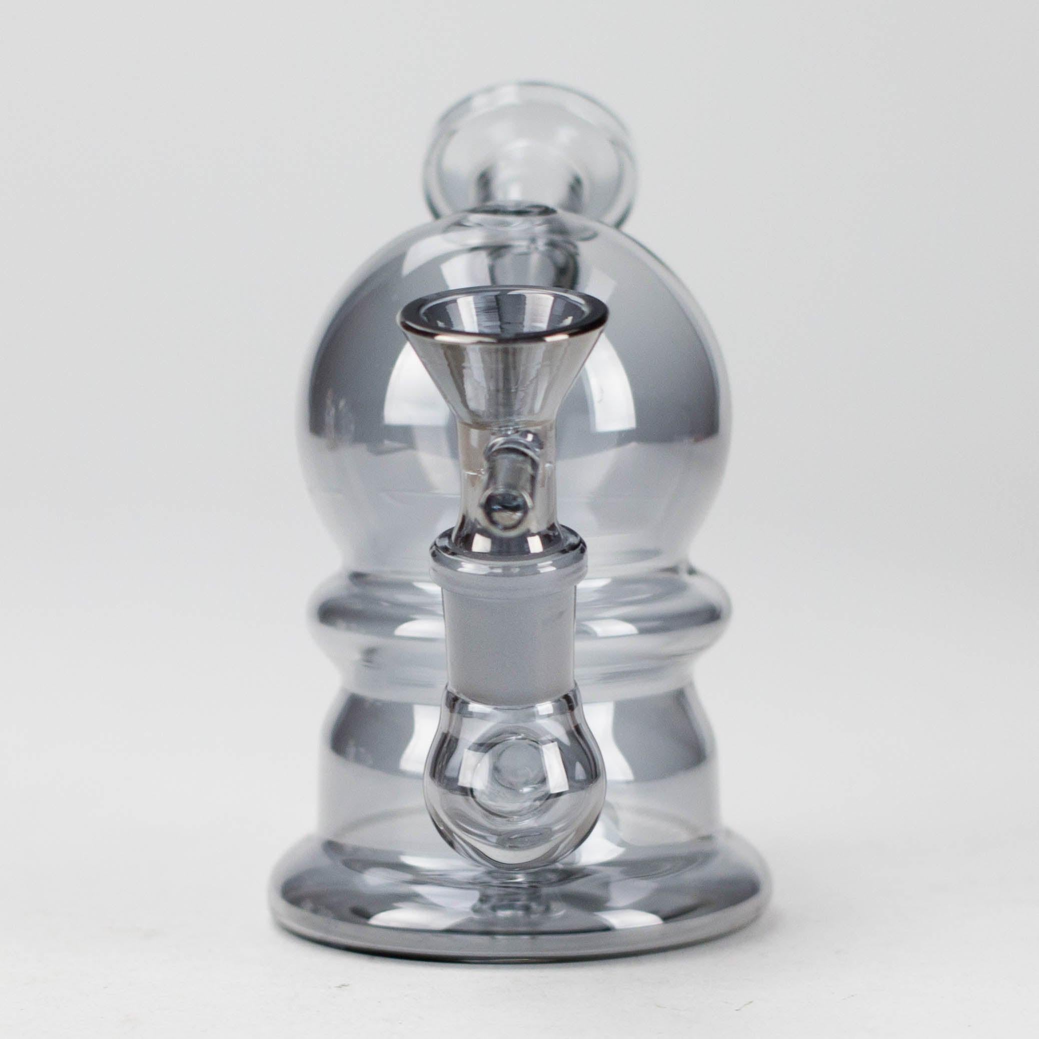 5" Solid Color Electroplate Glass Bong