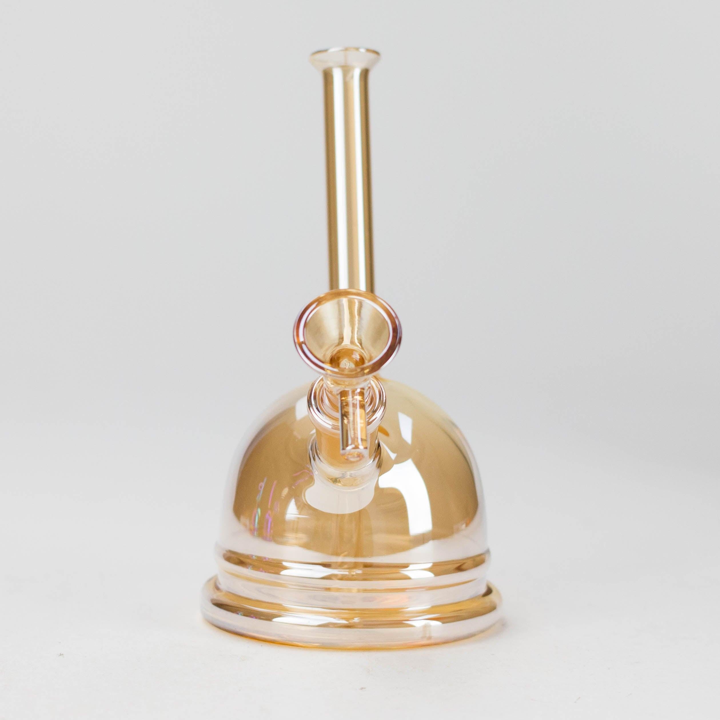 7" Solid Color Electroplate Glass Bubbler