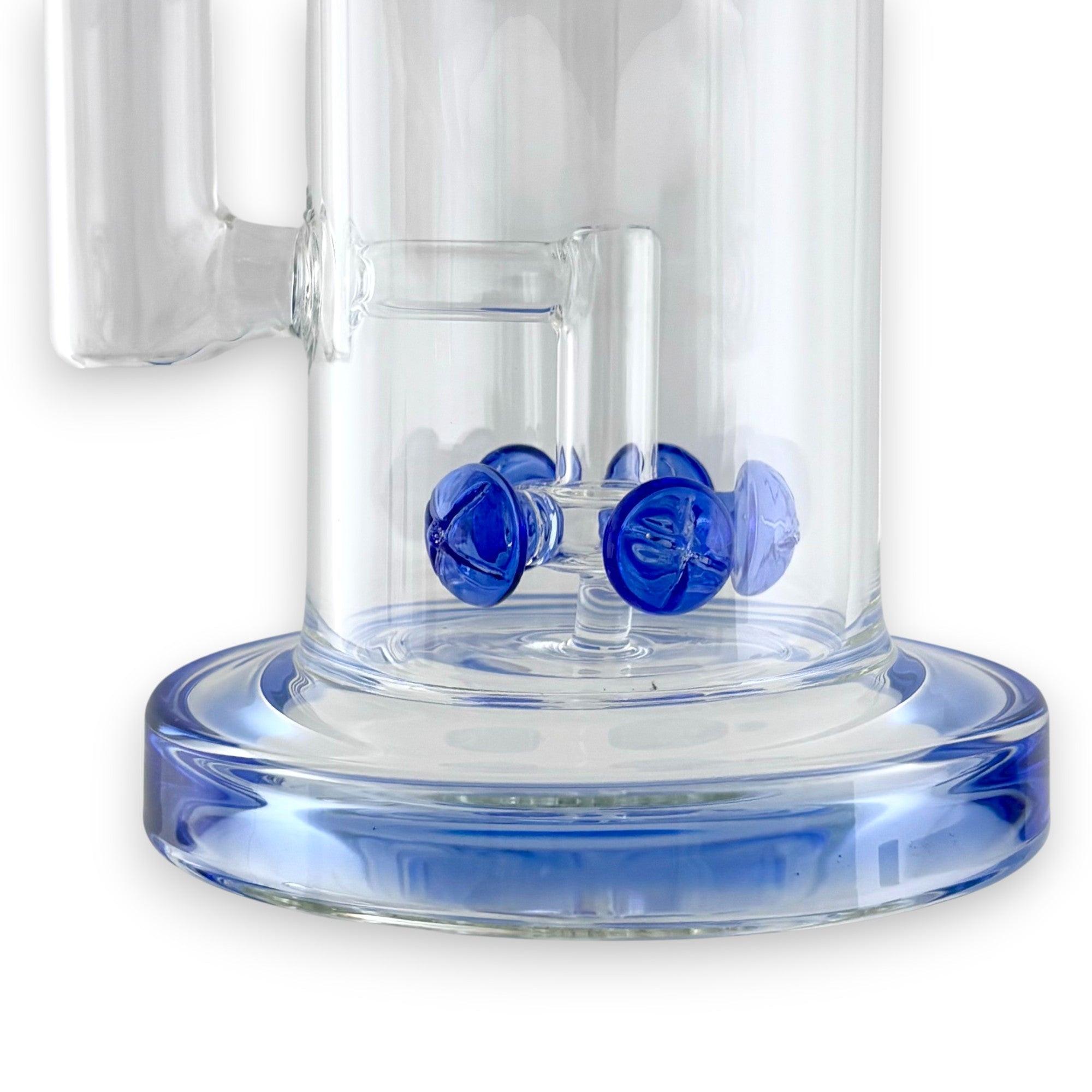 16" Straight Shooter Water Pipe with Screw Percolators - Blue