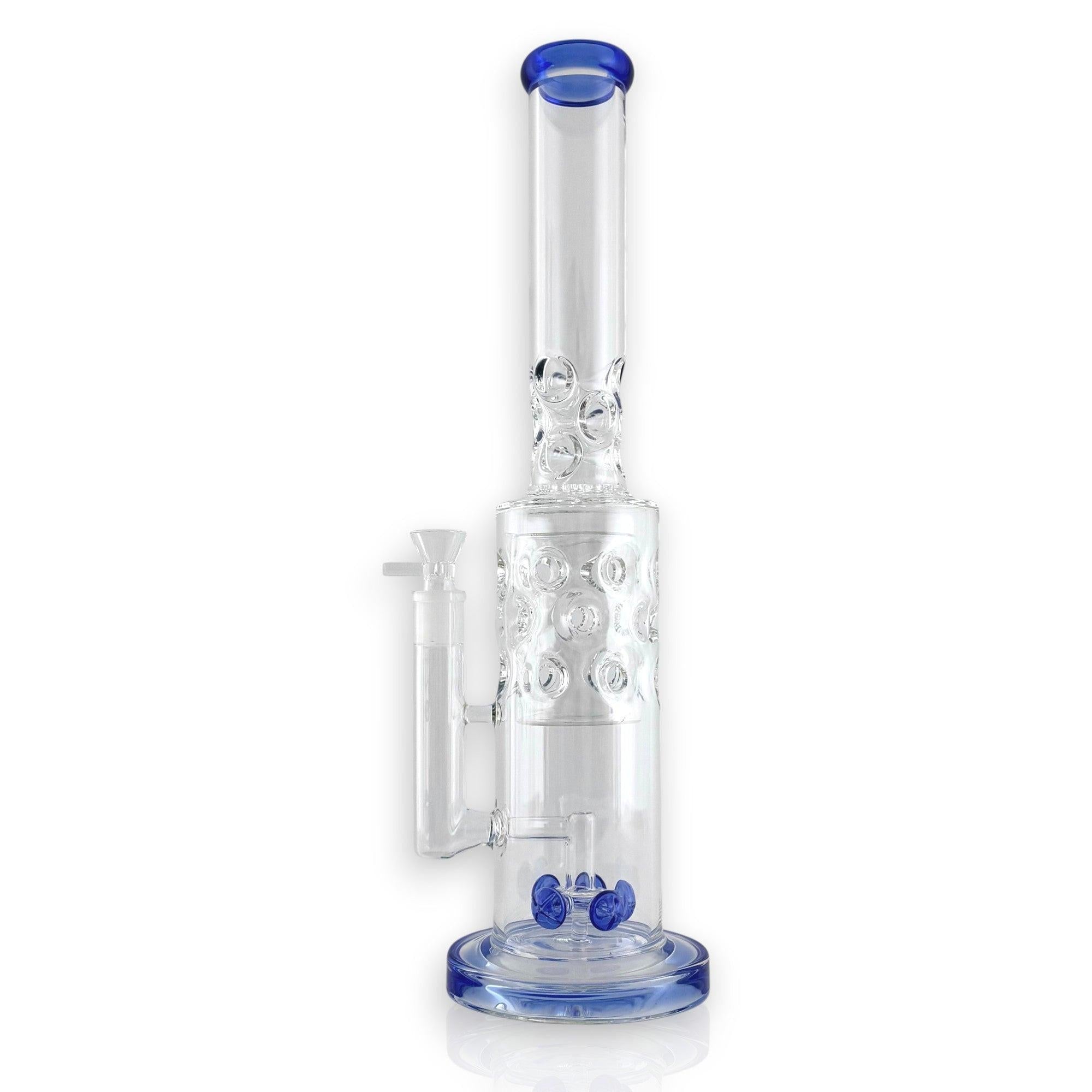 16" Straight Shooter Water Pipe with Screw Percolators - Blue Secondary image