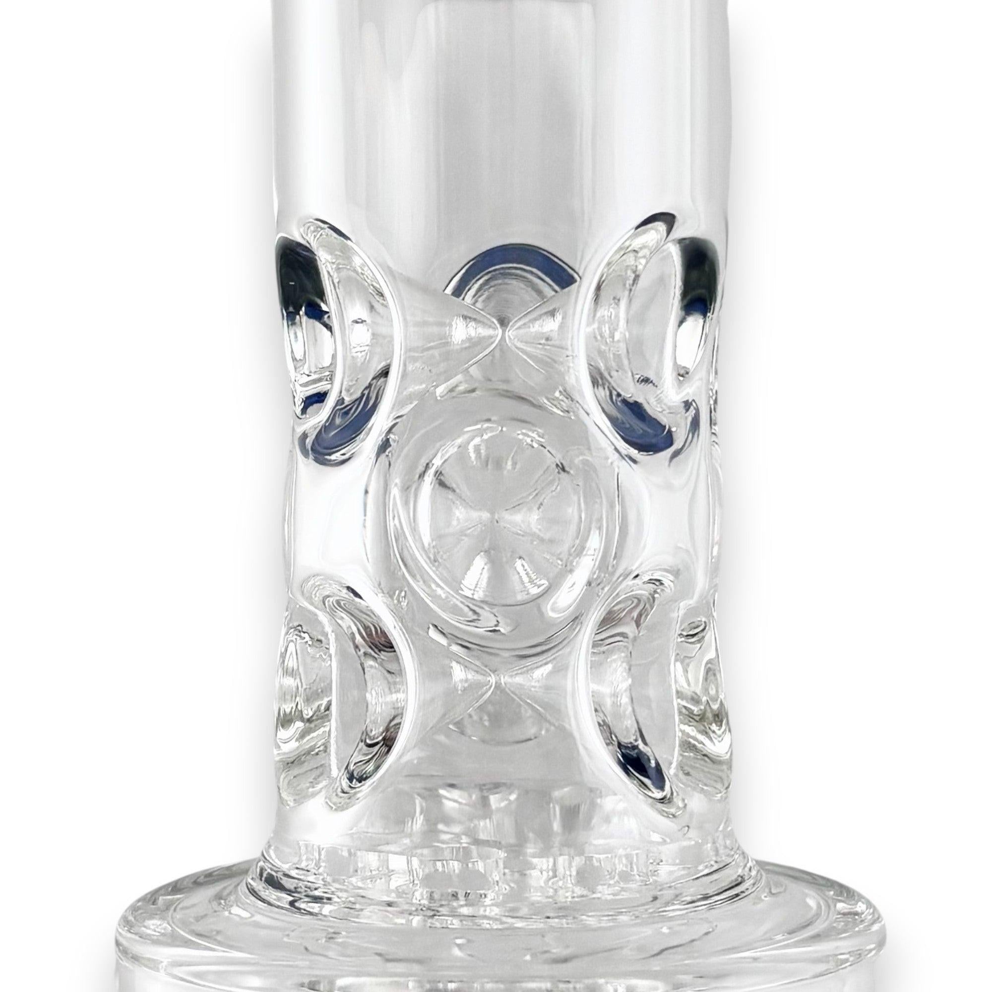 16" Straight Shooter Water Pipe with Screw Percolators - Blue