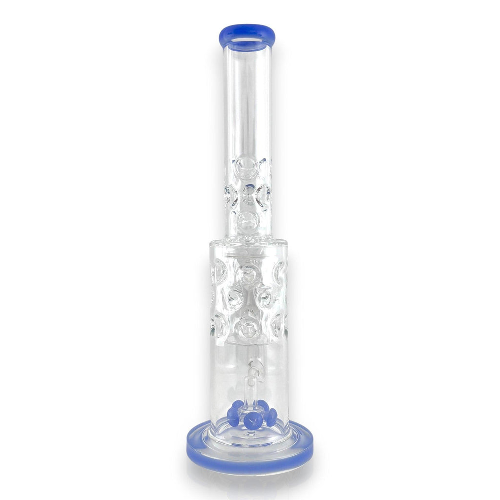 16" Straight Shooter Water Pipe with Screw Percolators - Celeste