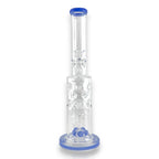 16" Straight Shooter Water Pipe with Screw Percolators - Celeste