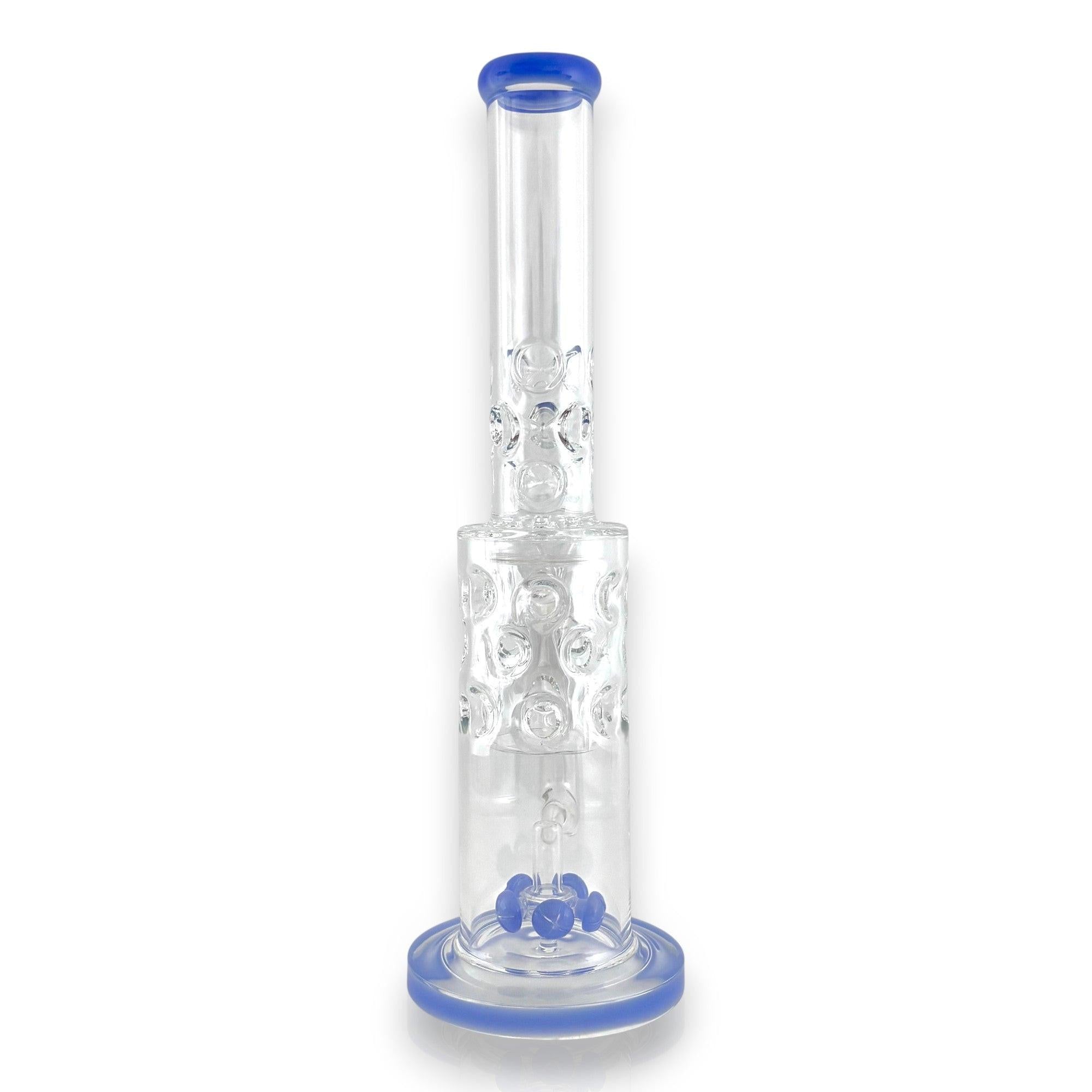 16" Straight Shooter Water Pipe with Screw Percolators - Celeste