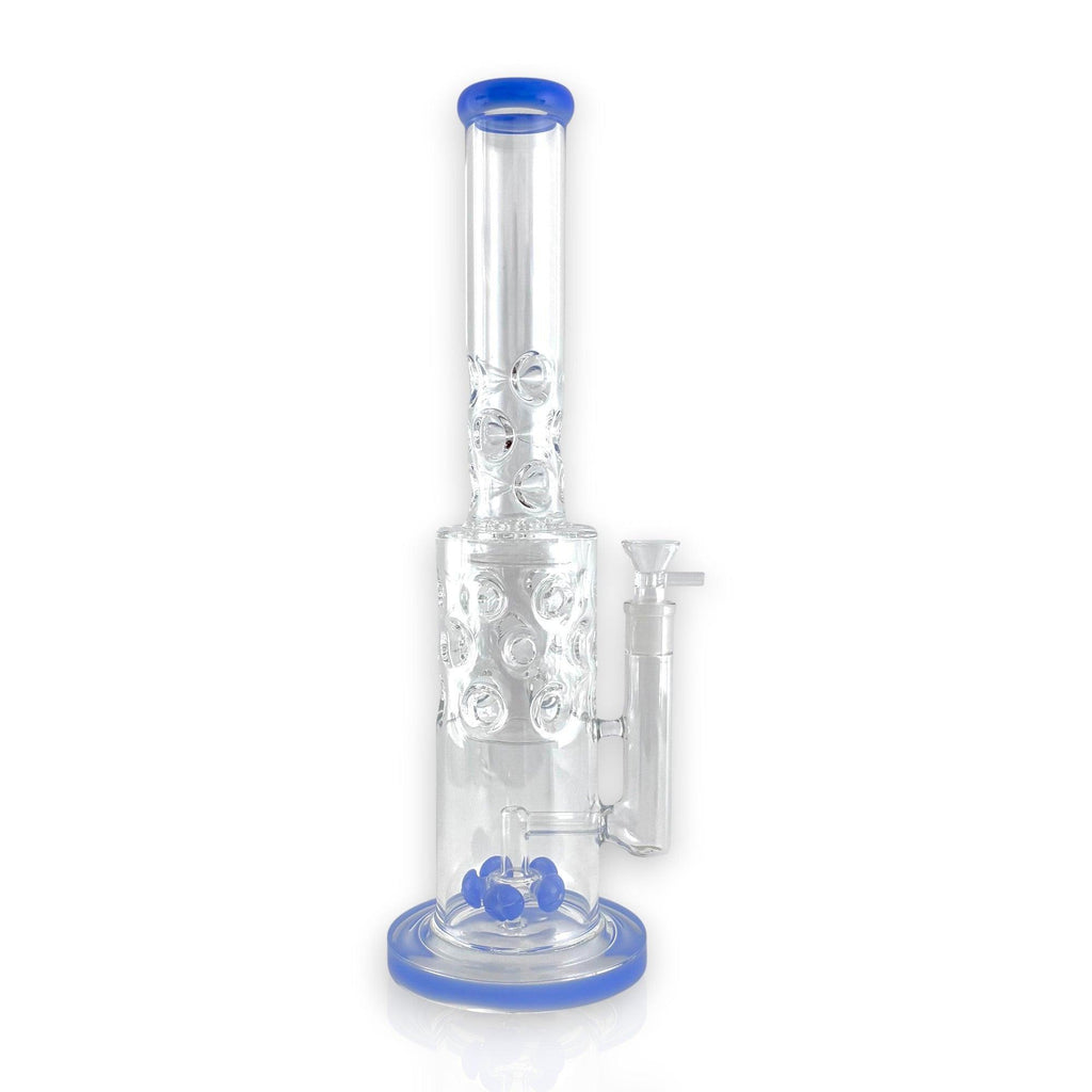 16" Straight Shooter Water Pipe with Screw Percolators - Celeste