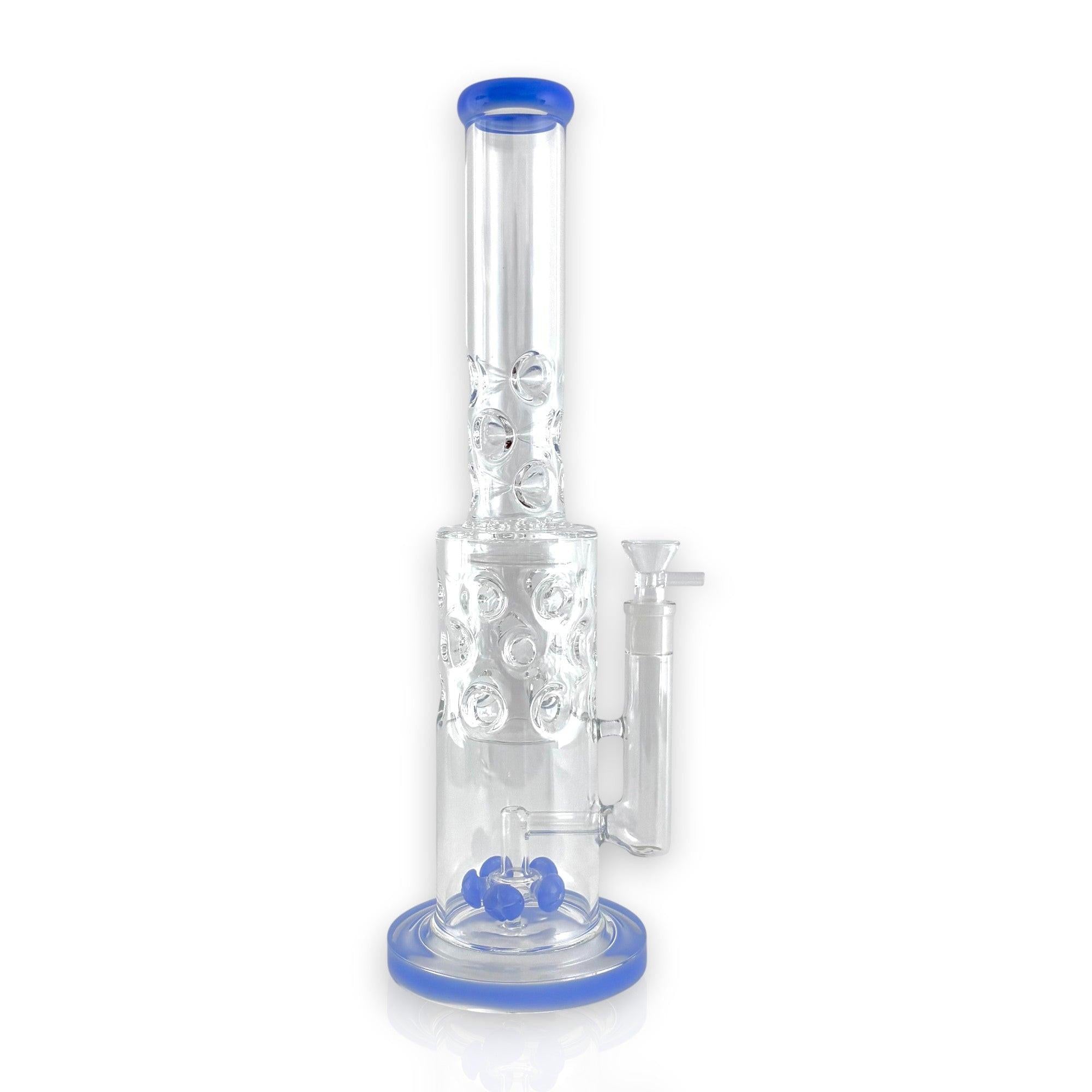 16" Straight Shooter Water Pipe with Screw Percolators - Celeste