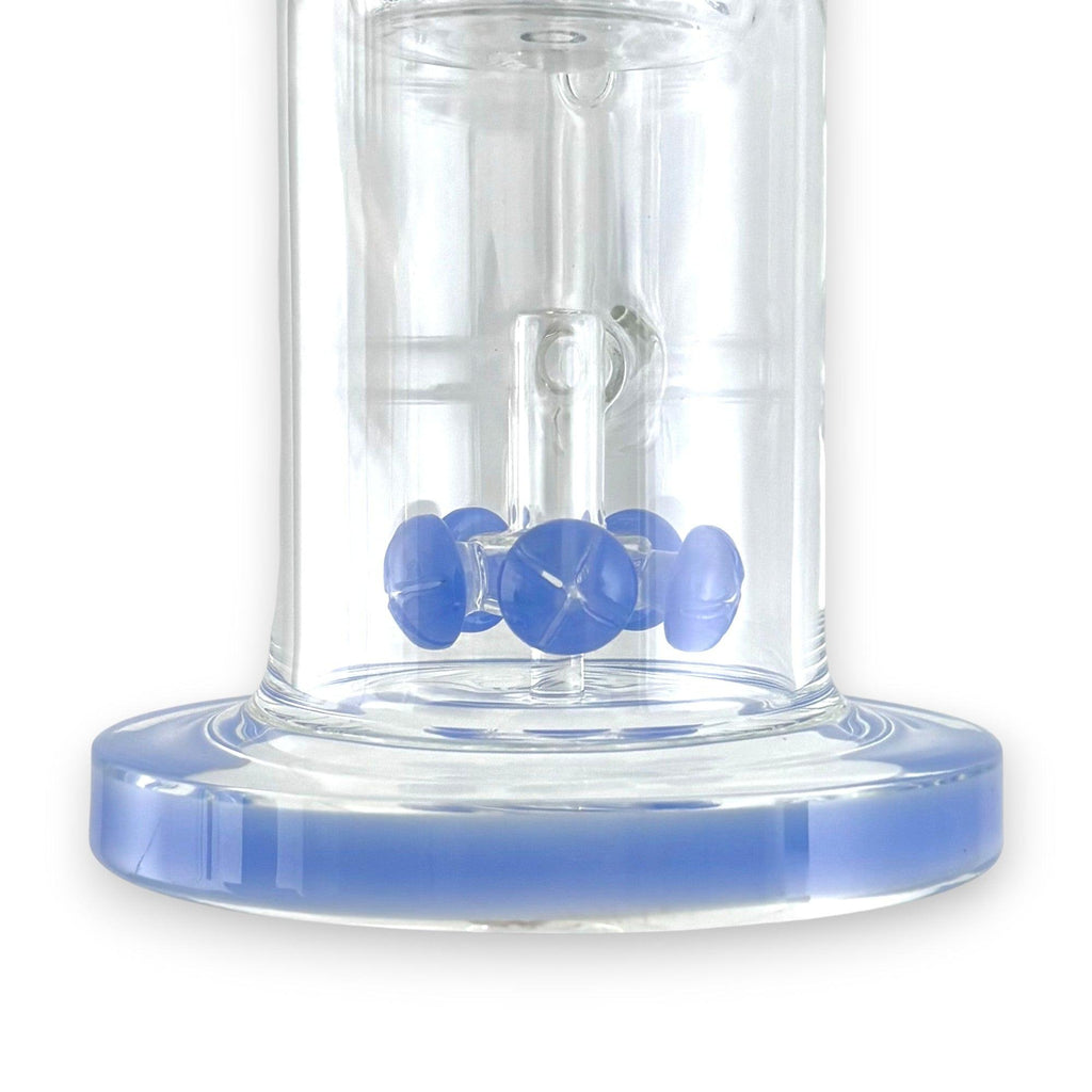 16" Straight Shooter Water Pipe with Screw Percolators - Celeste