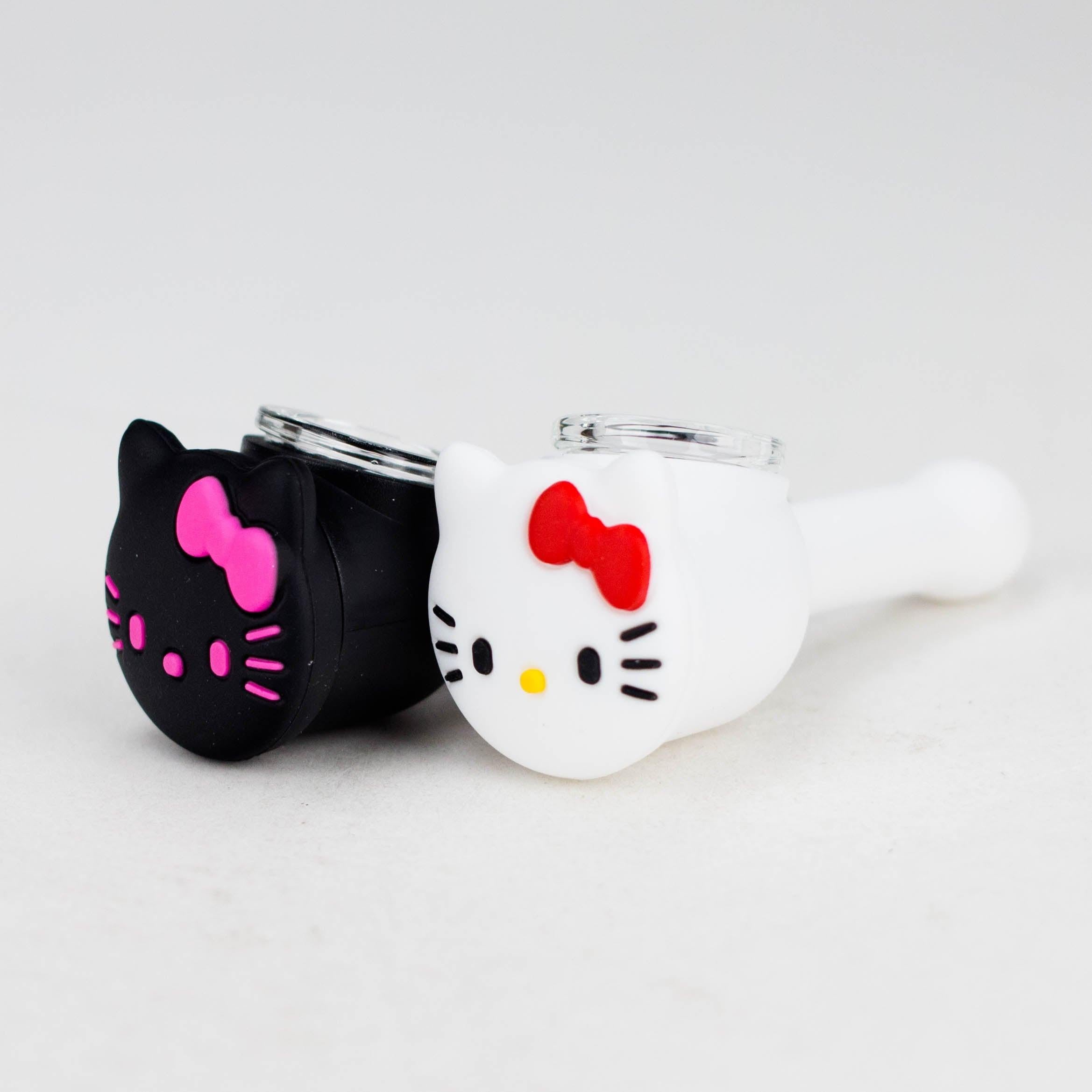 4" Kitty Design Silicon and Glass pipe