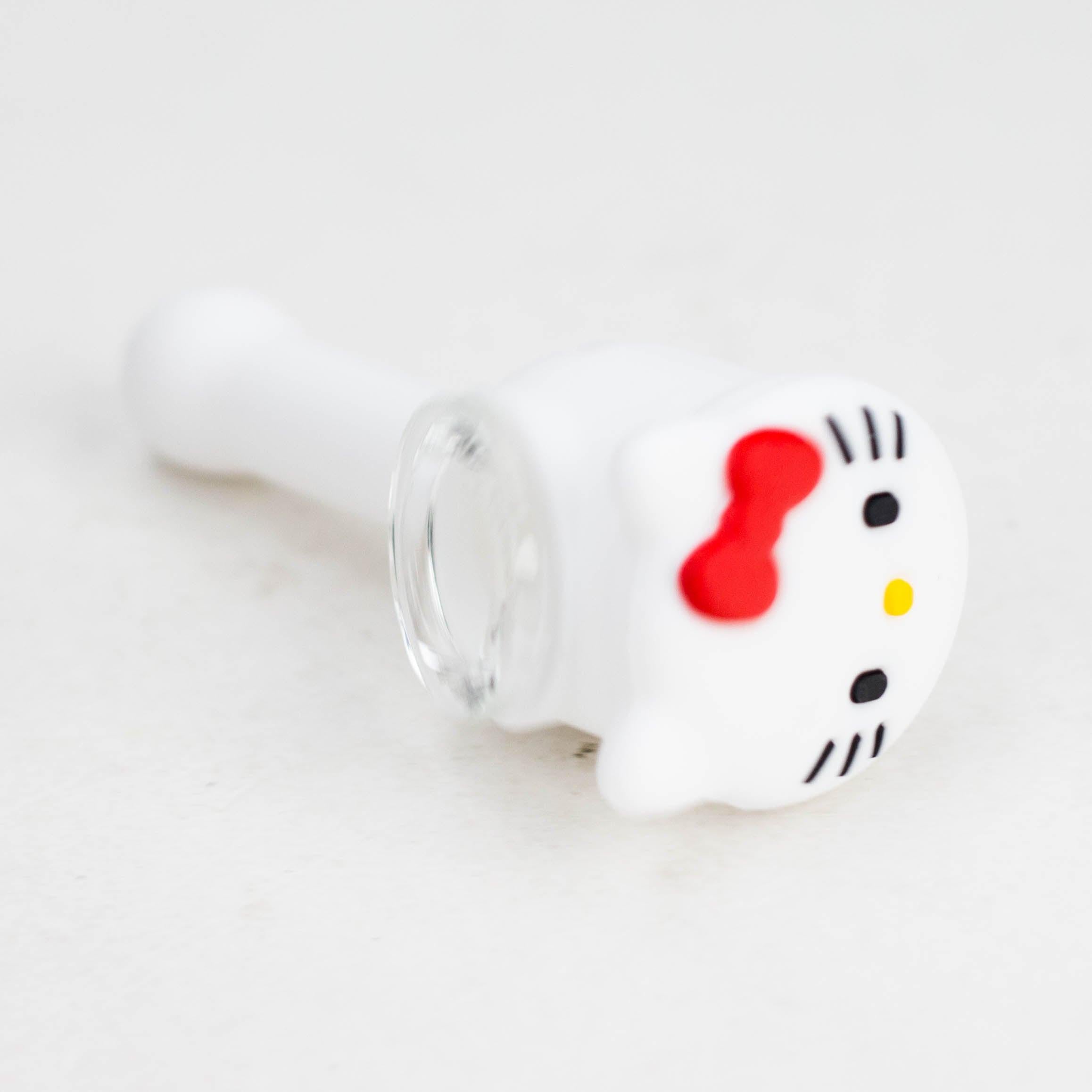 4" Kitty Design Silicon and Glass pipe