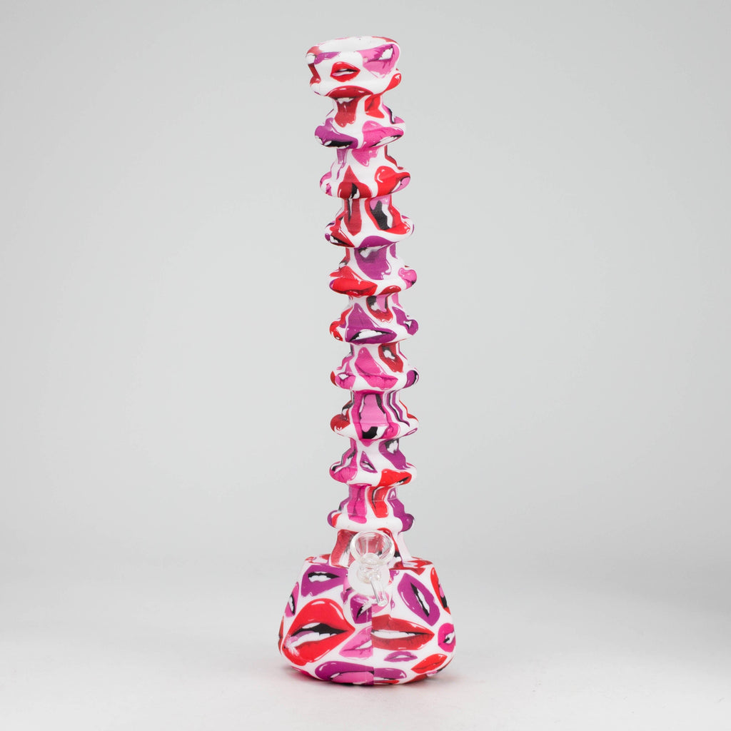 9"-15" extendable silicone water bong