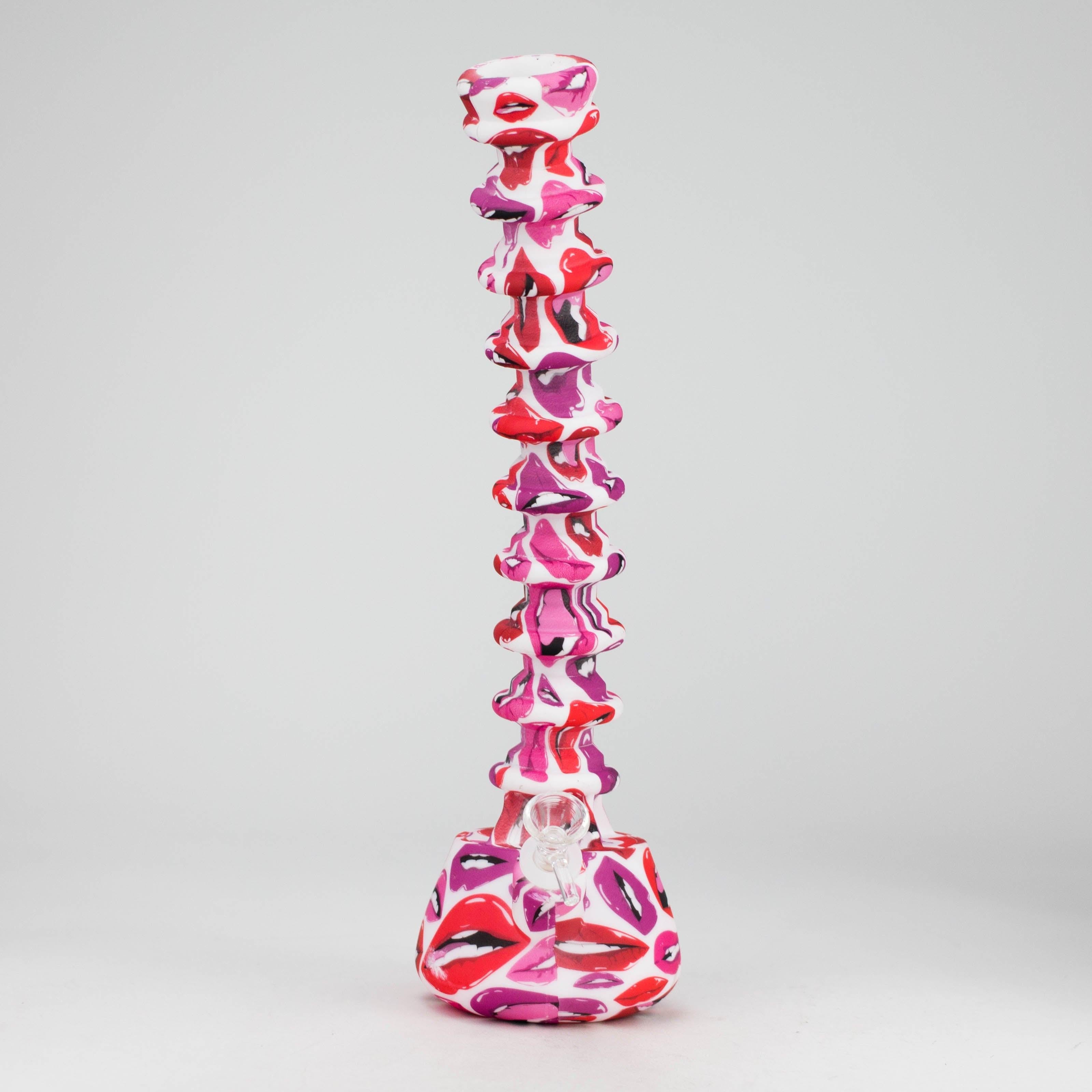 9"-15" extendable silicone water bong