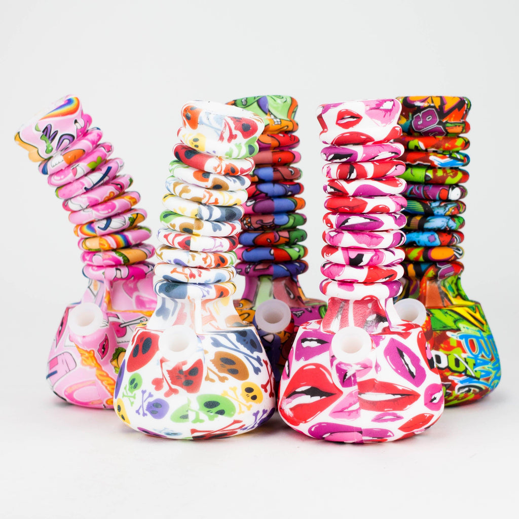 9"-15" extendable silicone water bong