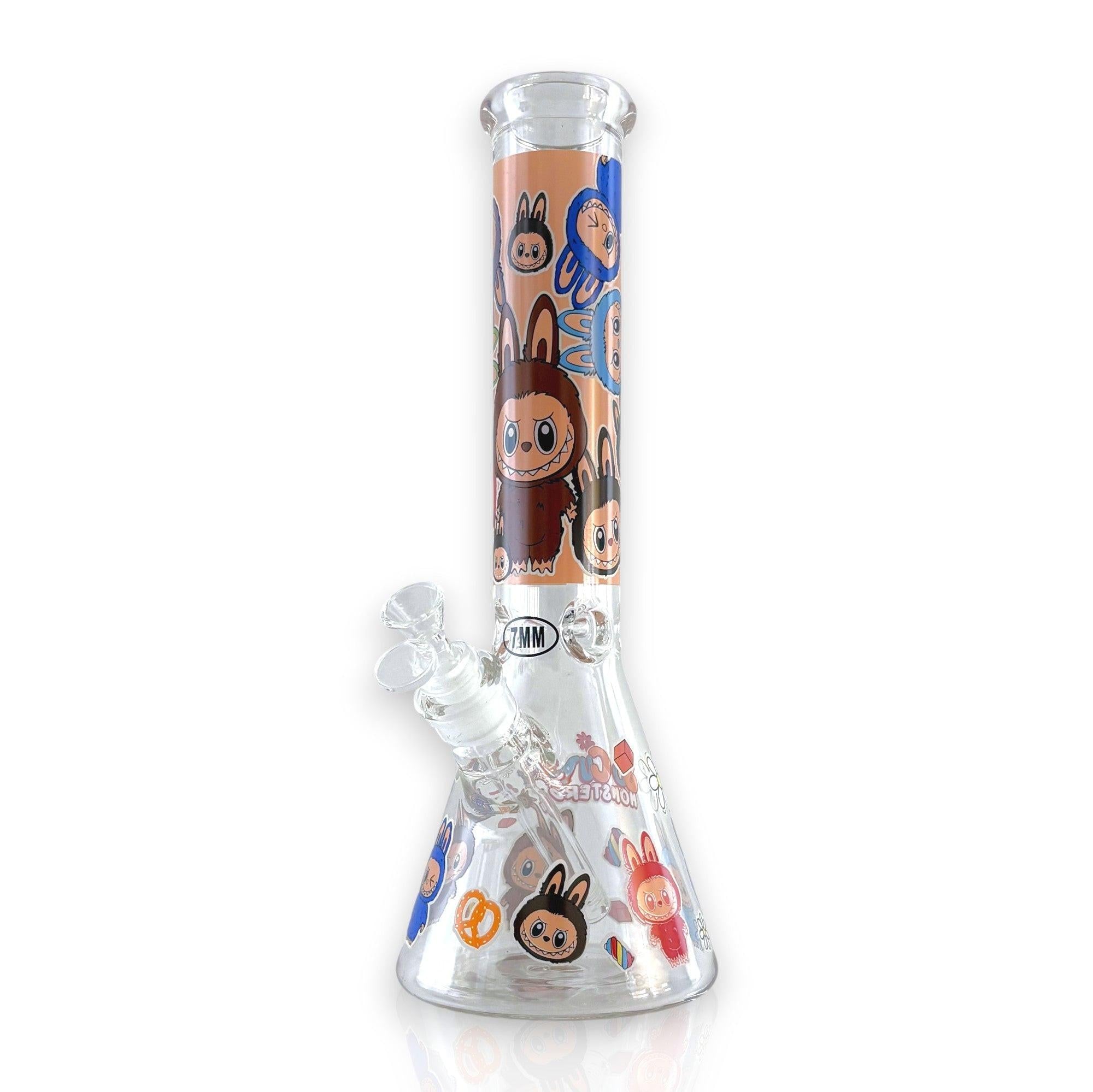 14" 7MM “Cute Monster Crew” Heavy-Duty Beaker Water Pipe