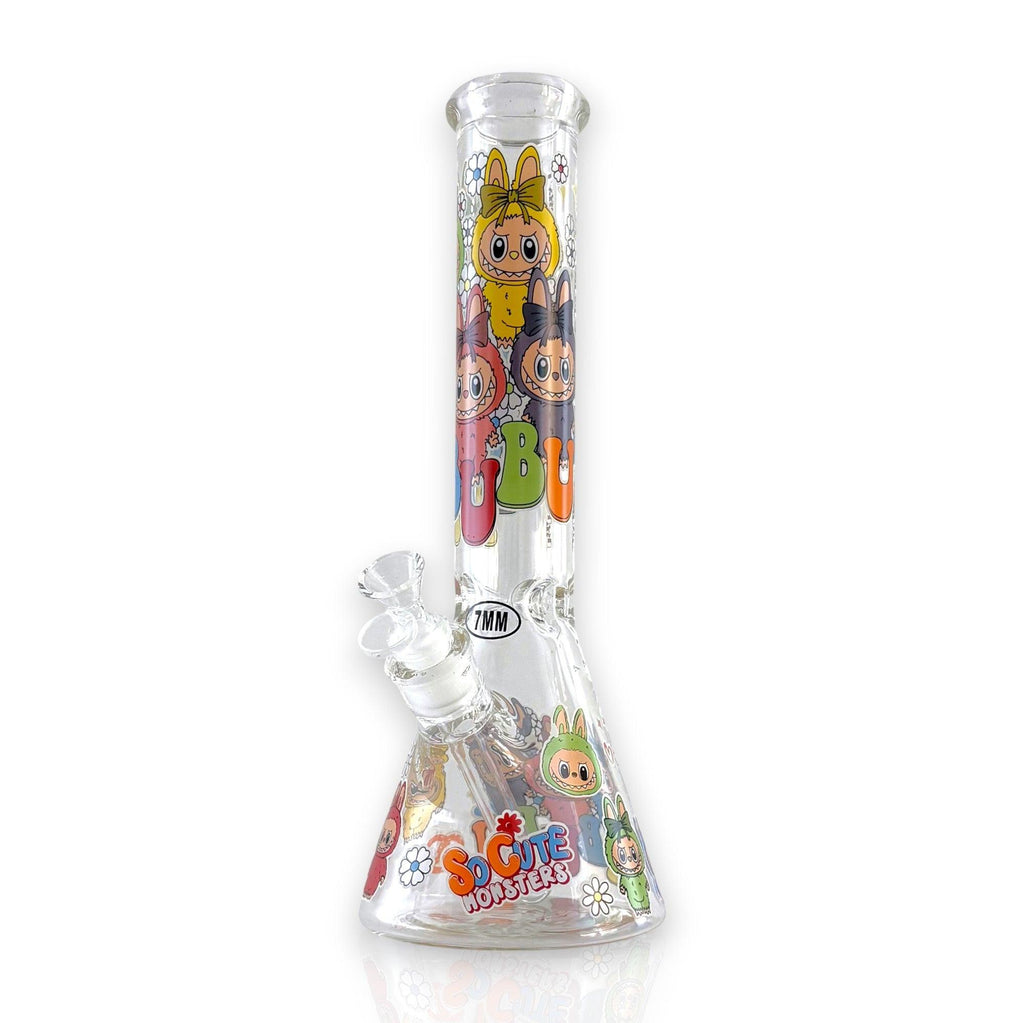 14" 7MM “Cute Monster Crew” Heavy-Duty Beaker Water Pipe
