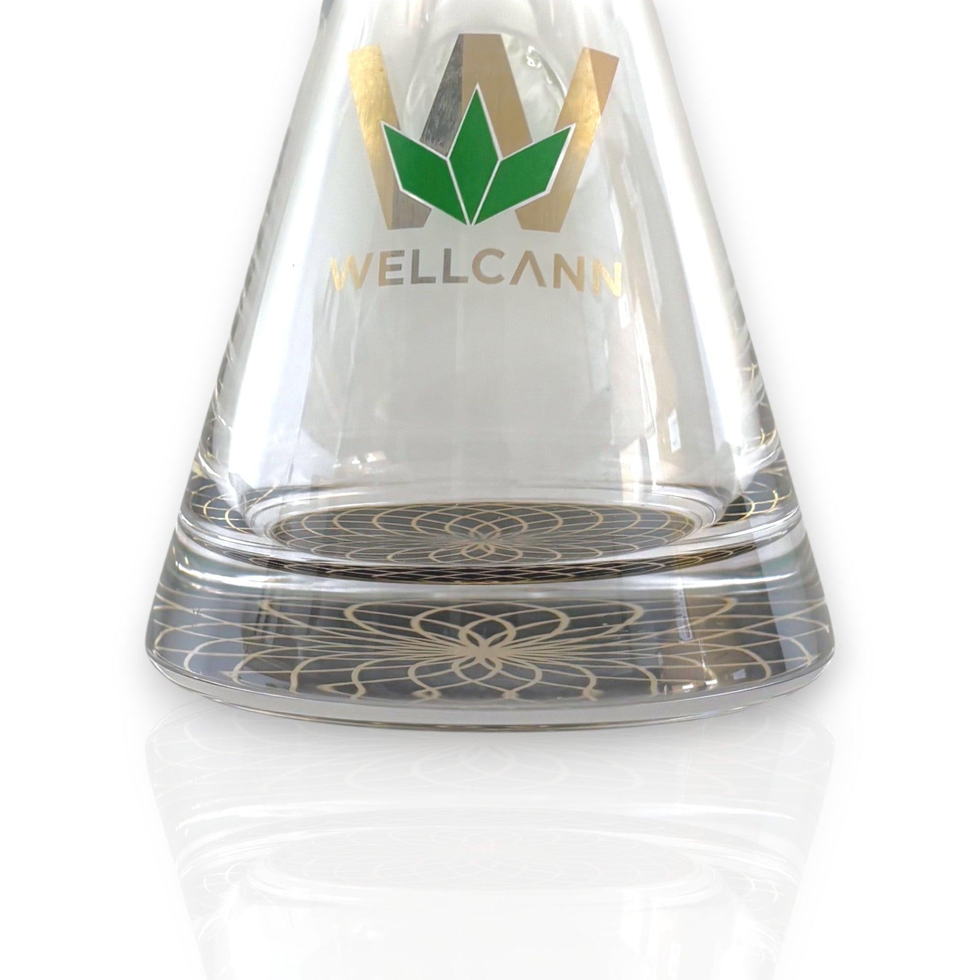 Wellcann | 16" Heavy-Duty 7MM Beaker Water Pipe – Extra Thick Base-Black